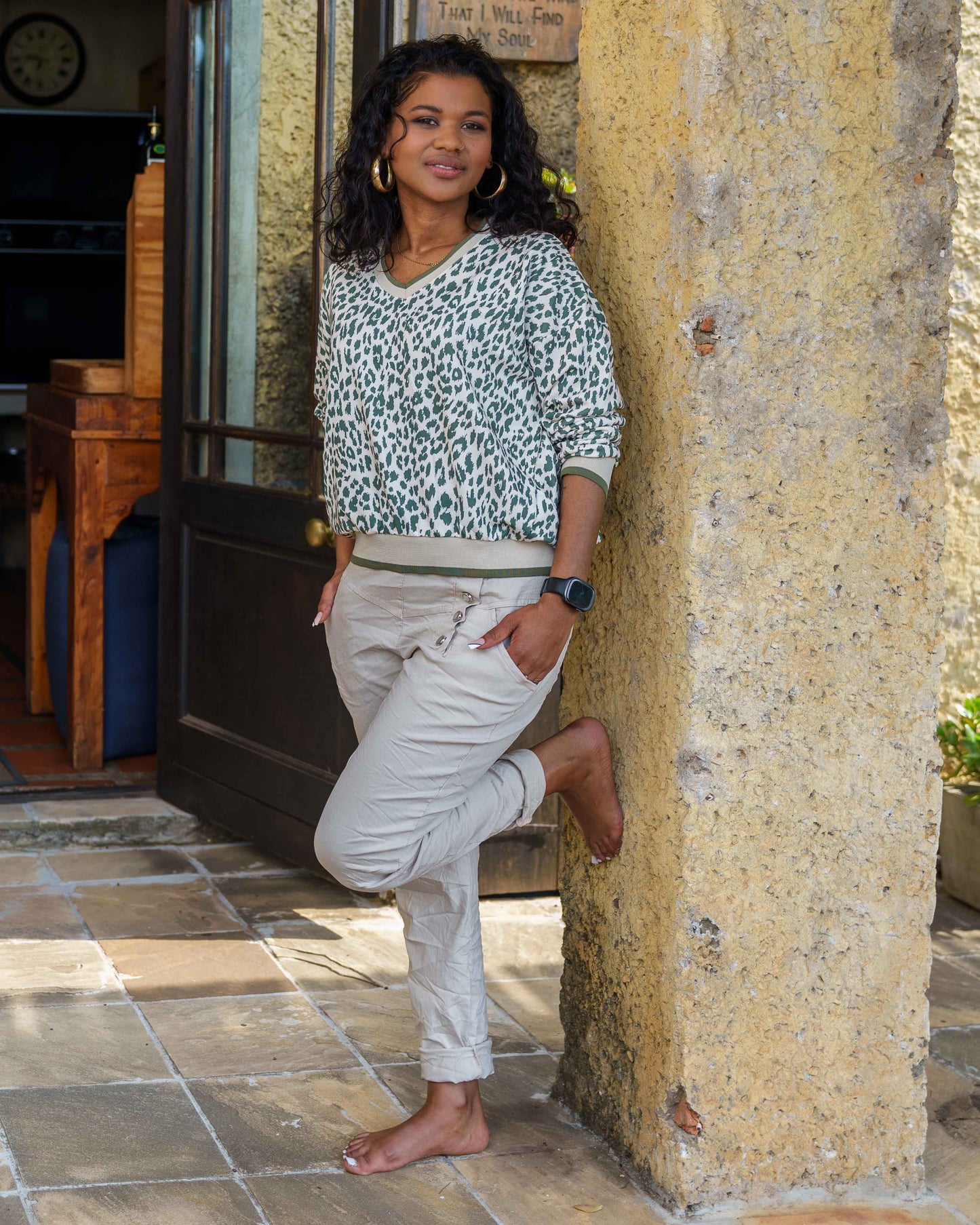 Secret Lane Drawstring Pants | Beige