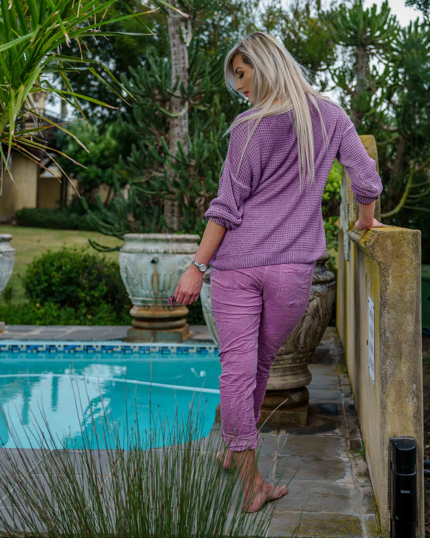 Heartbeat Drawstring Pants | Dusty Lavender