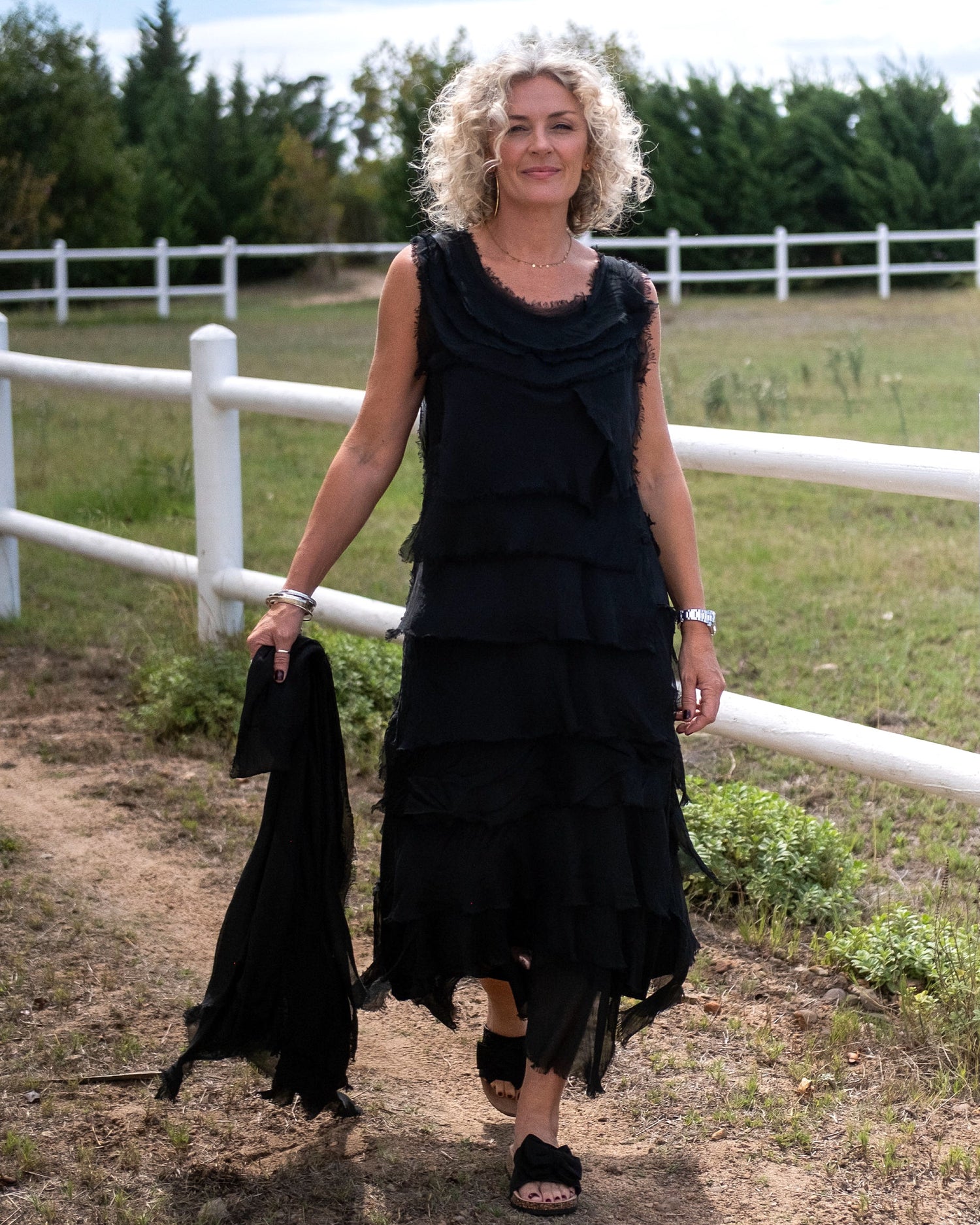 Always Have Fun Fringe Maxi Dress | Black