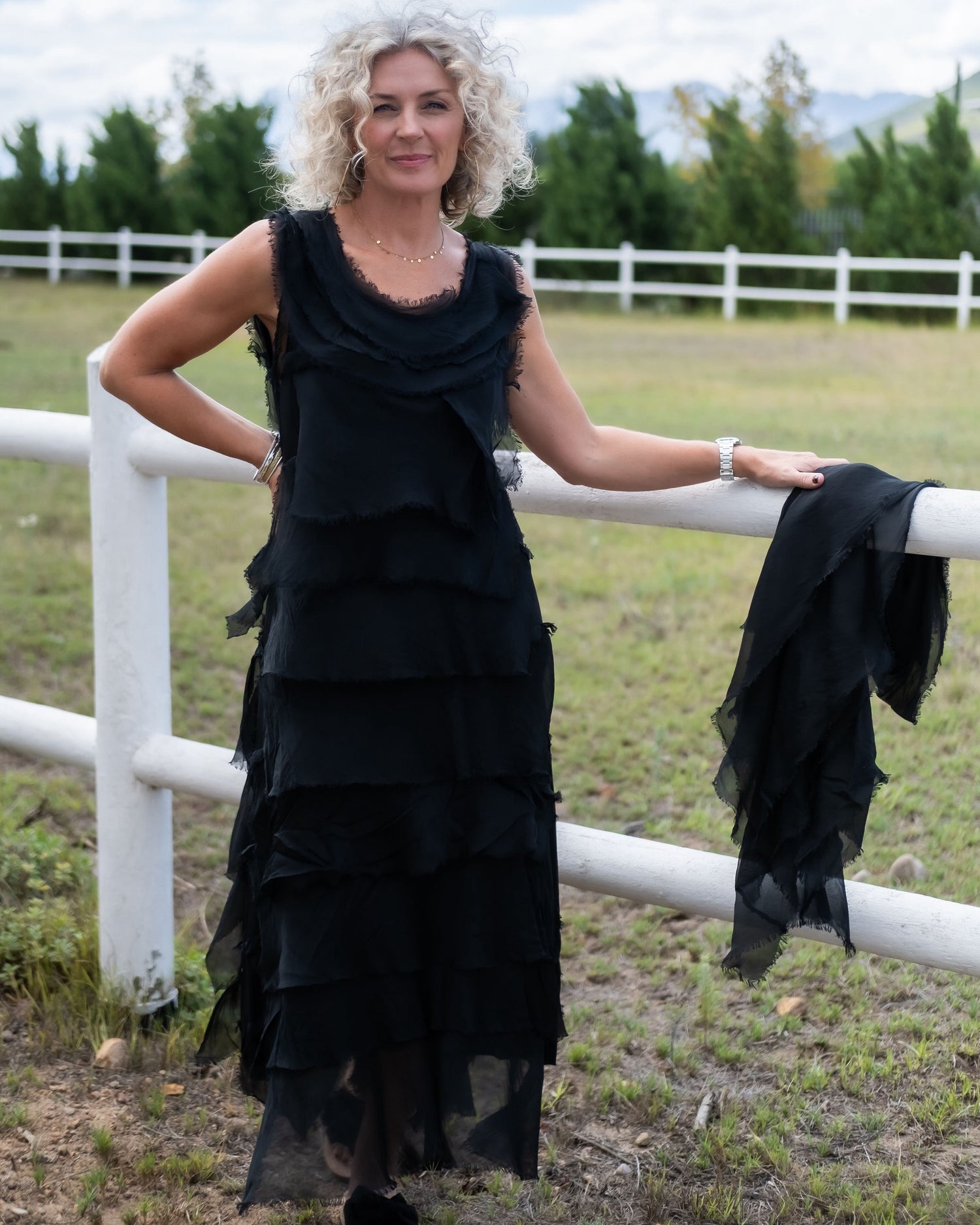 Always Have Fun Fringe Maxi Dress | Black