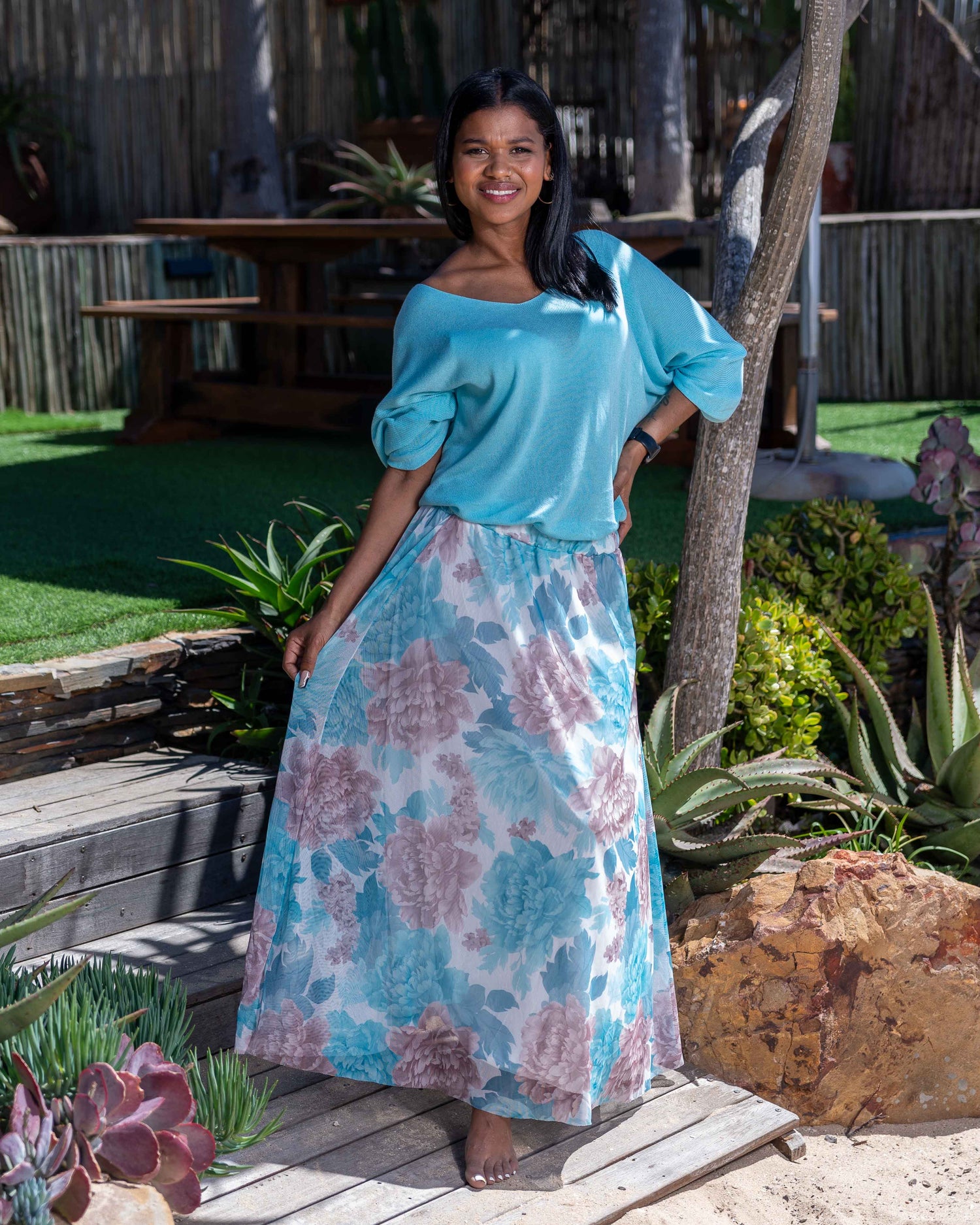 Palm Springs Skirt | Aqua