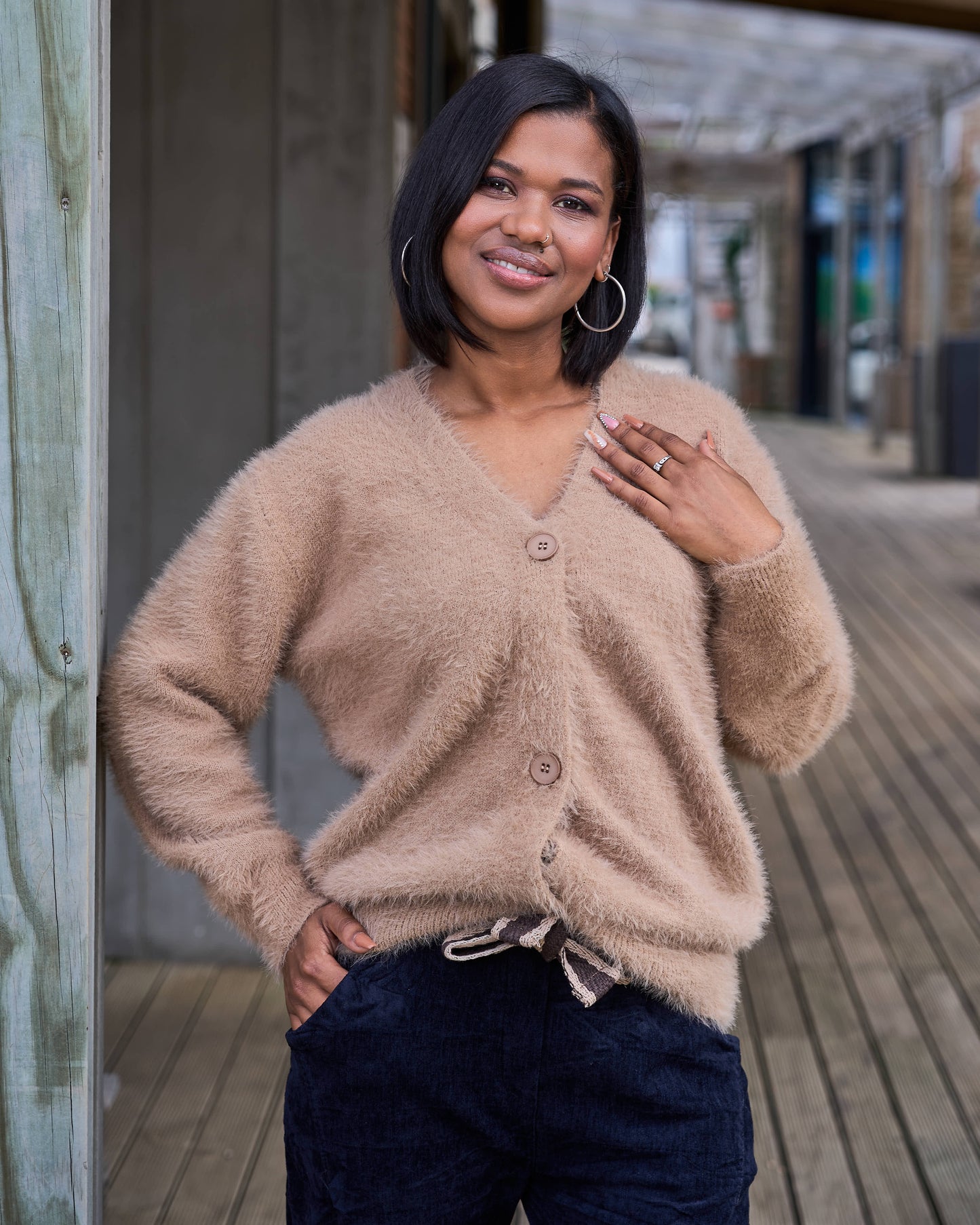 Angel Knit Cardigan | Taupe