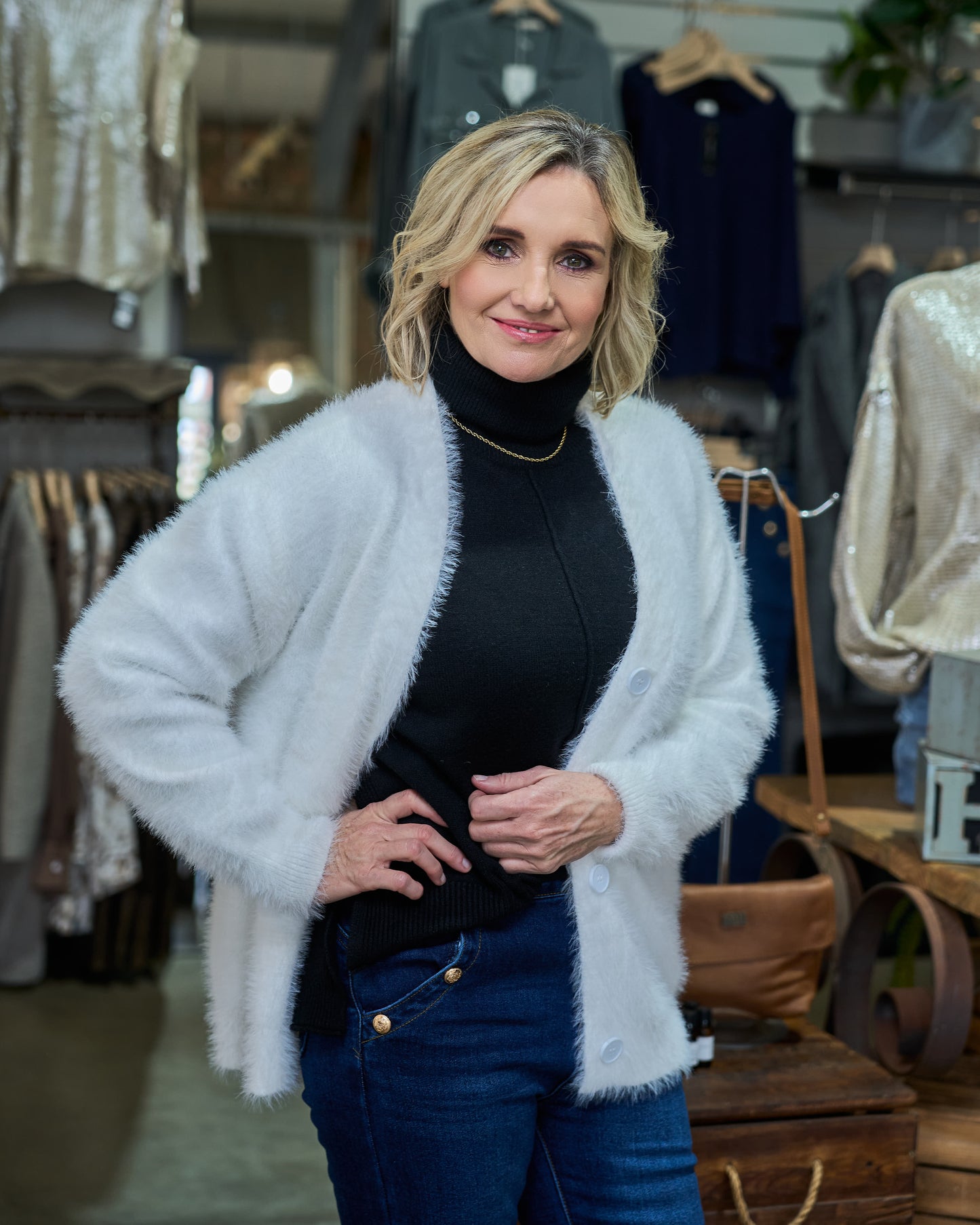 Angel Knit Cardigan | White