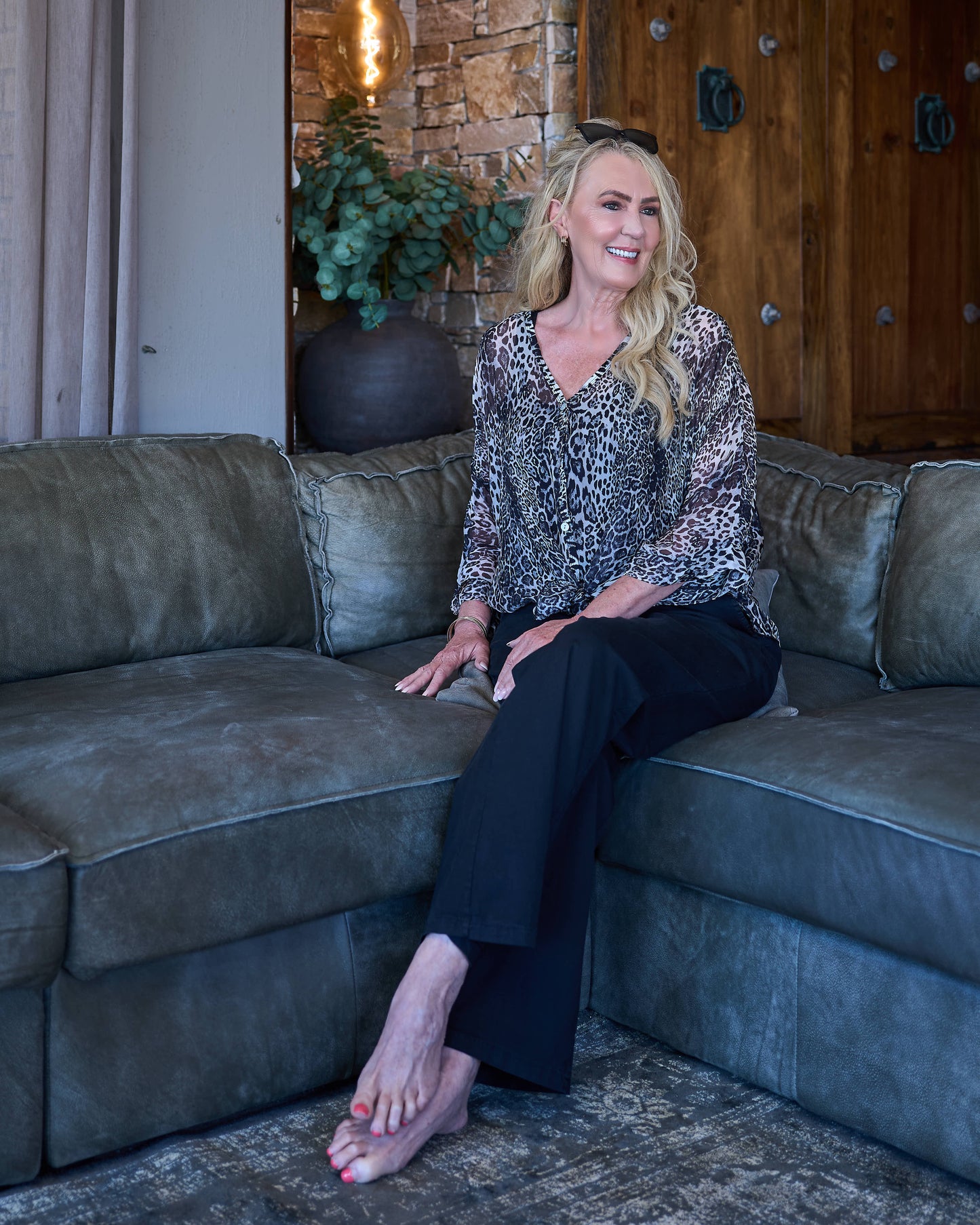 Animal Print Silk 2 Piece