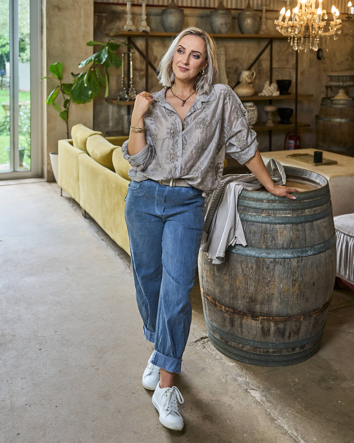 Bella Fiore Shirt | Taupe