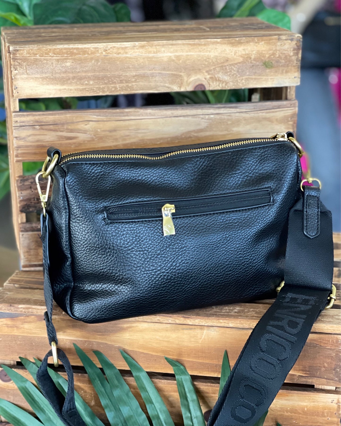 Multi Pocket Sling Bag | Black
