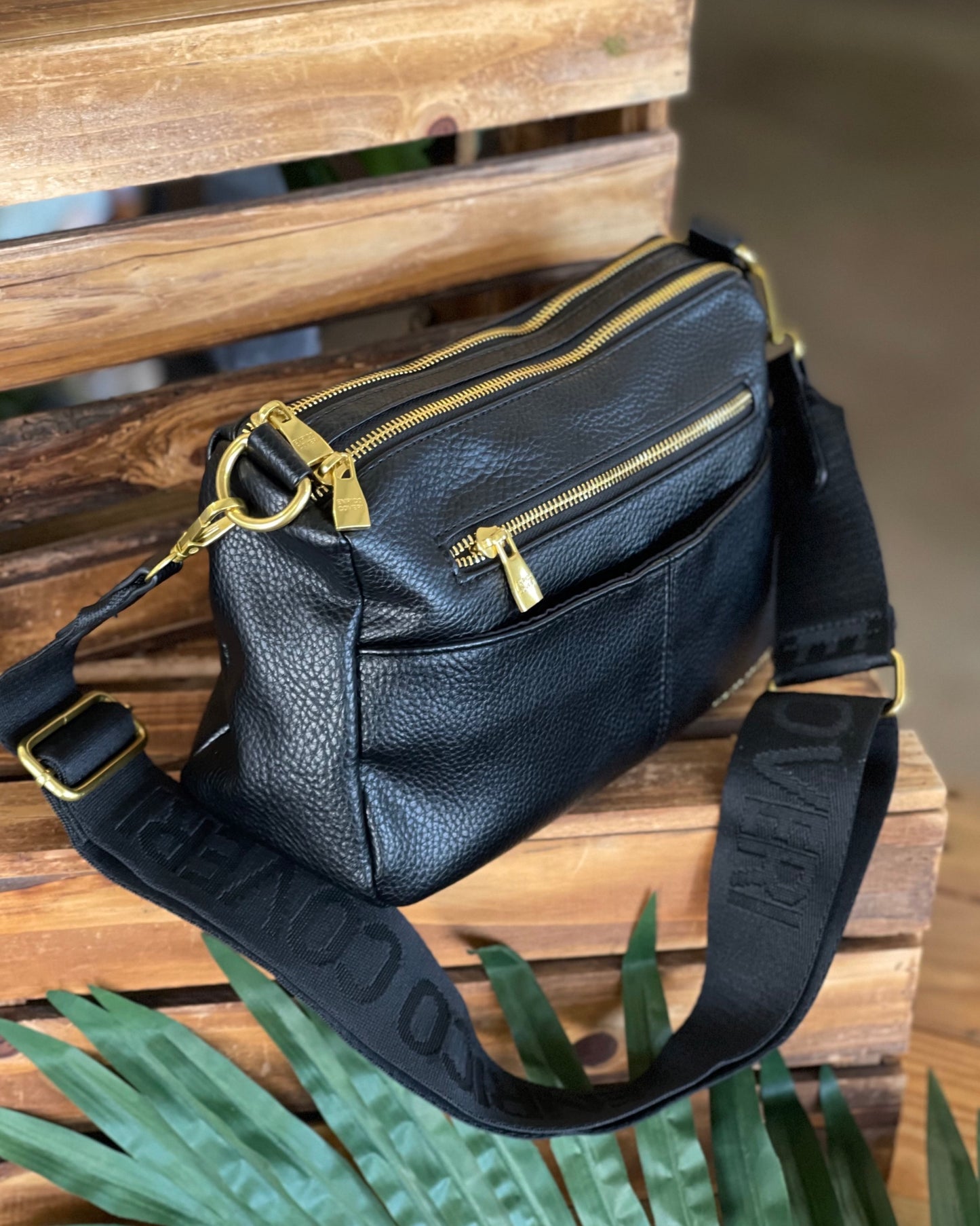 Multi Pocket Sling Bag | Black