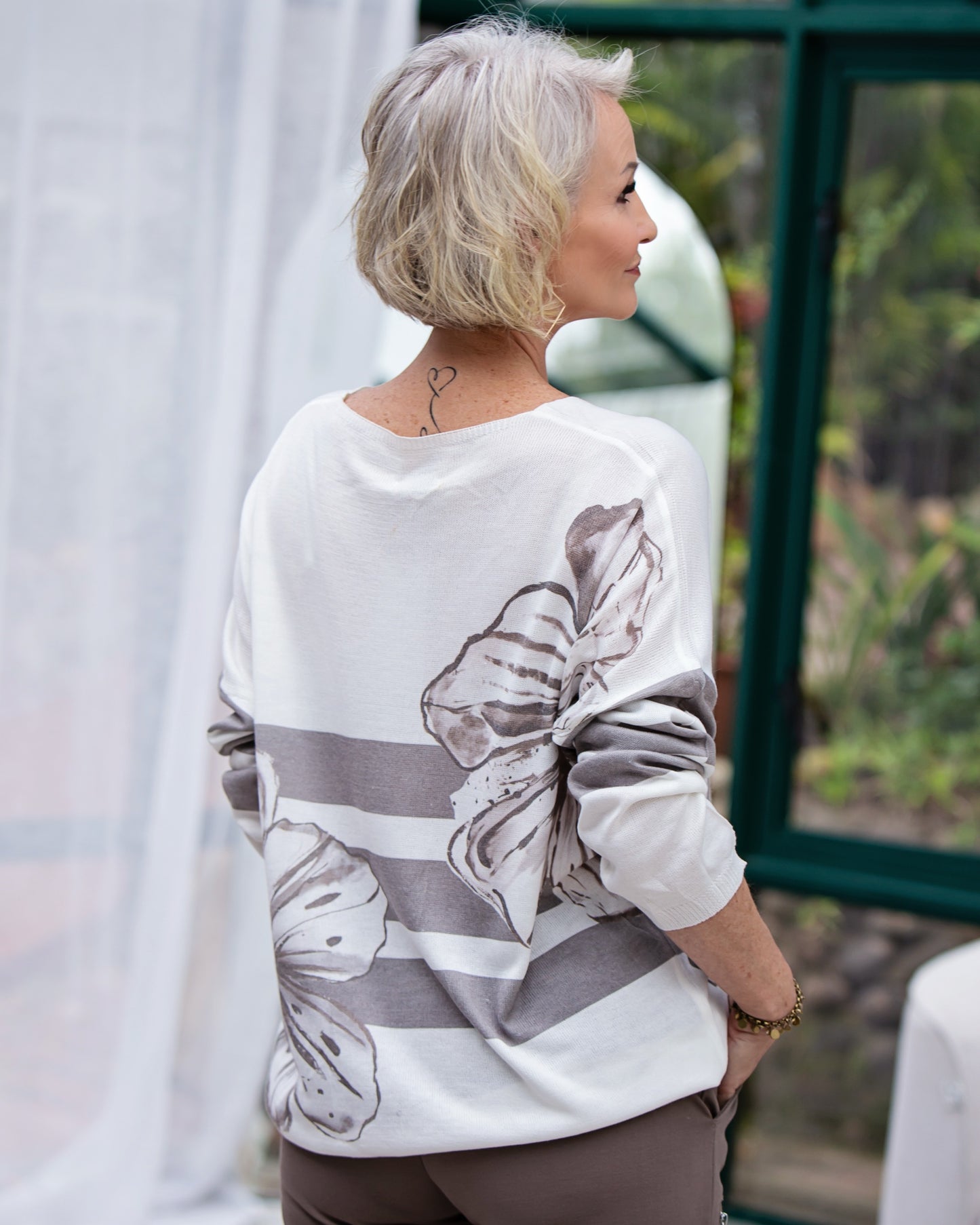 Bloom Stripe Knit | Taupe
