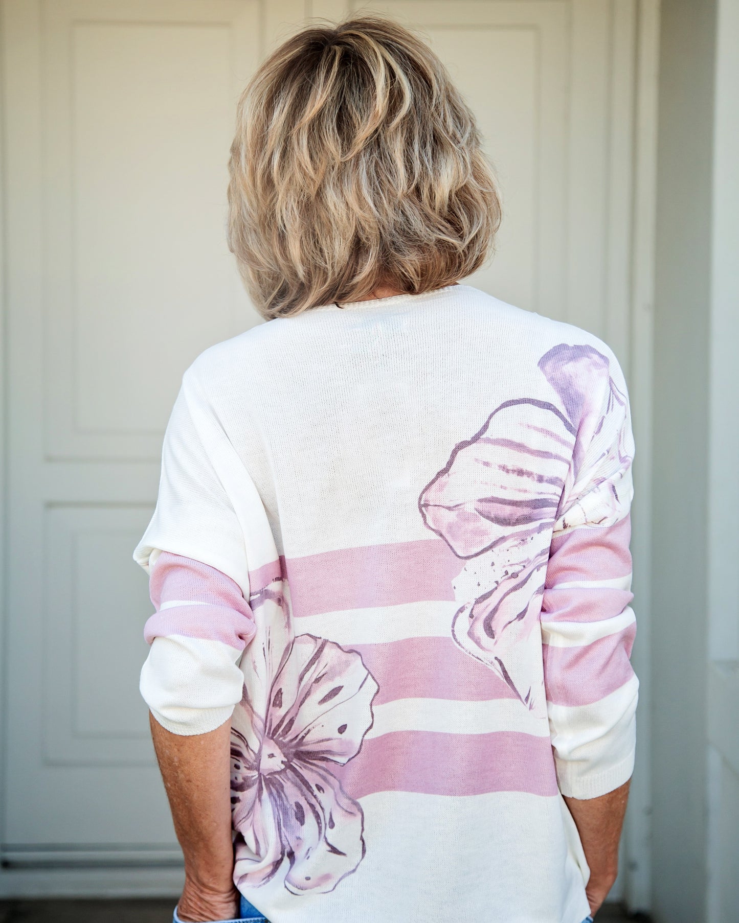 Bloom Stripe Knit | Pink