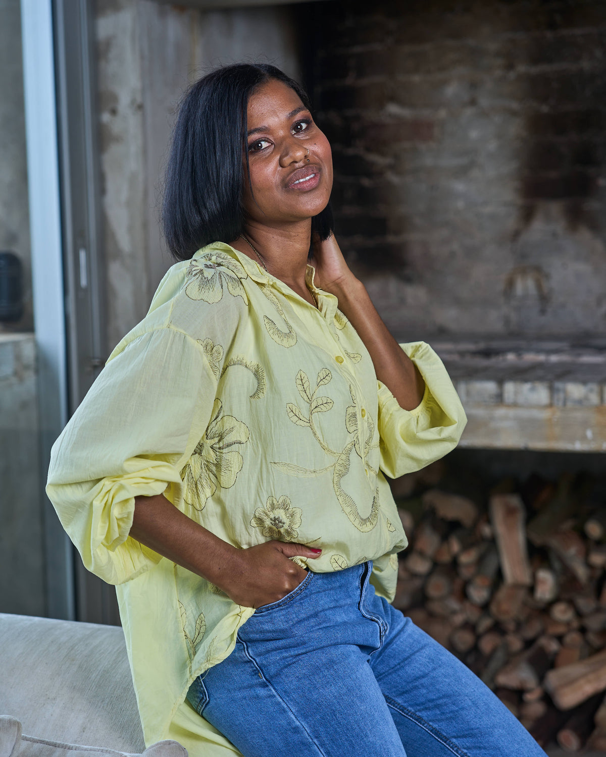 Blooming Grace Shirt | Yellow