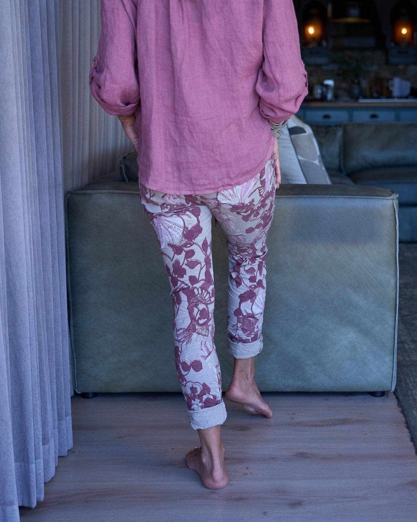 Botanic Mood Drawstring Pants | Taupe