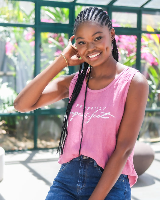 Breezy Linen Vest | Rose