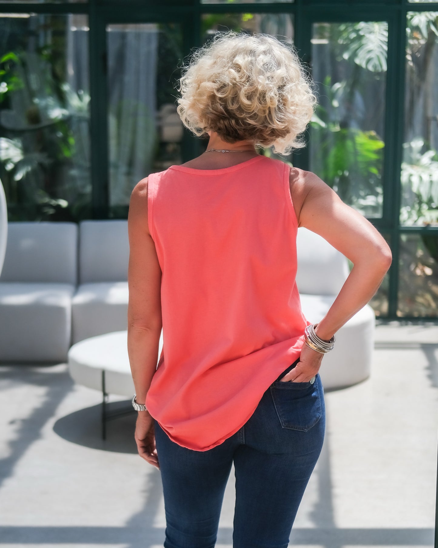 Breezy Linen Vest | Watermelon