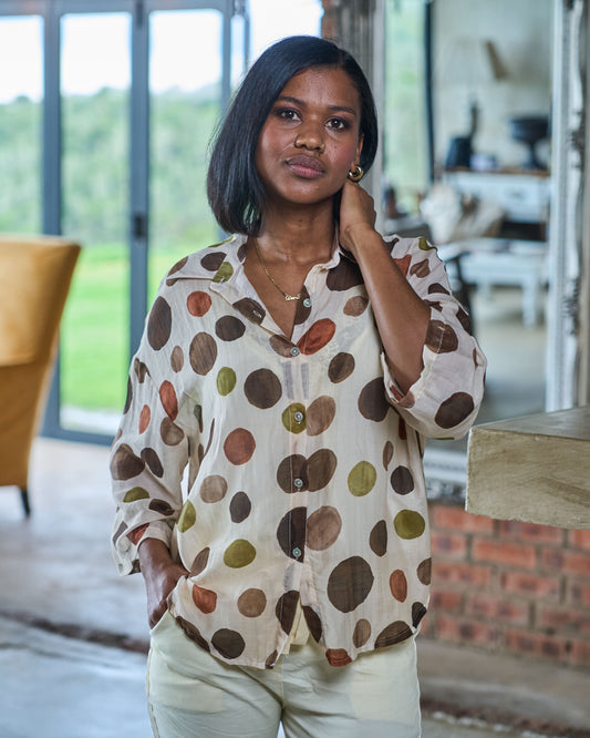 California Dreamin Shirt | Brown & Green