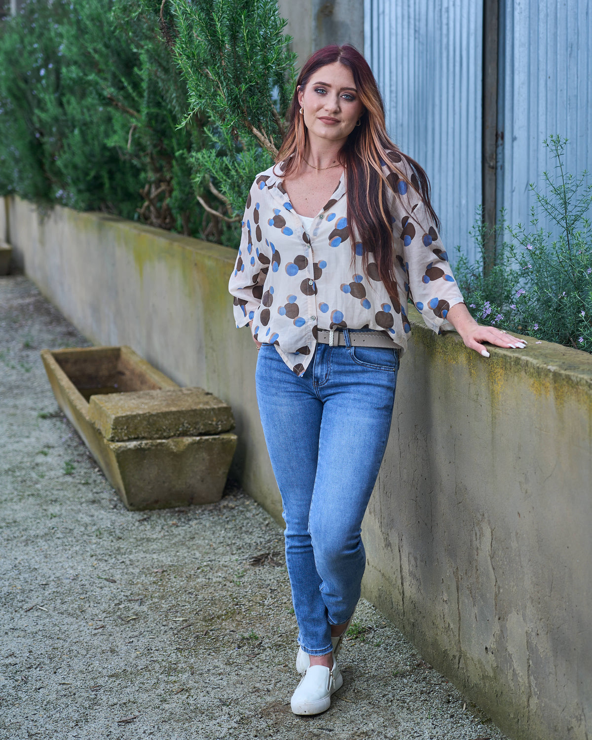 California Dreamin Shirt | Brown & Blue