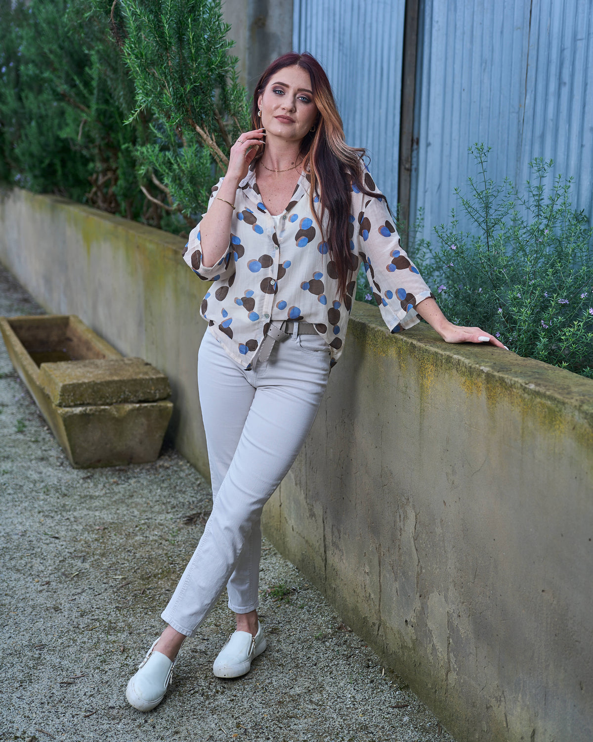 California Dreamin Shirt | Brown & Blue