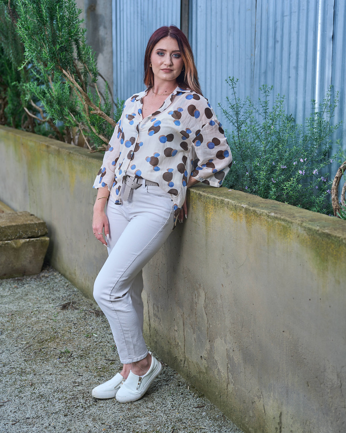California Dreamin Shirt | Brown & Blue