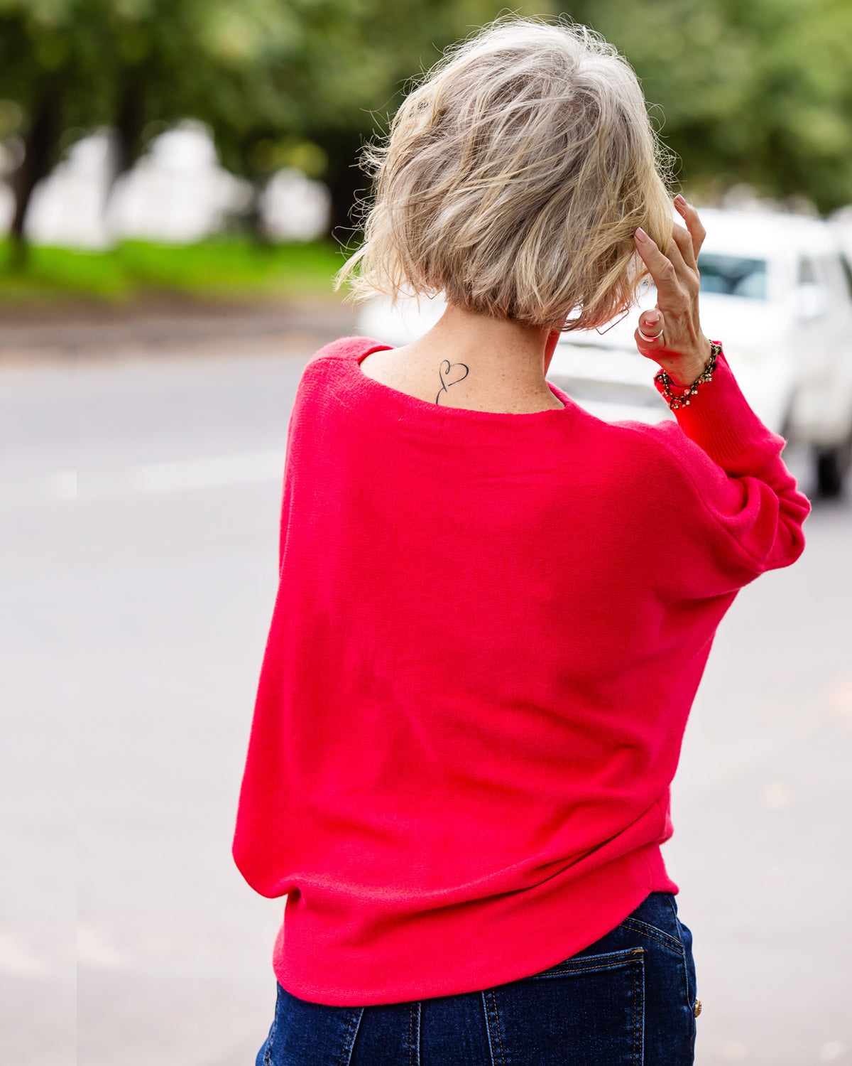 Cashmere Feel Knit | Deep Coral
