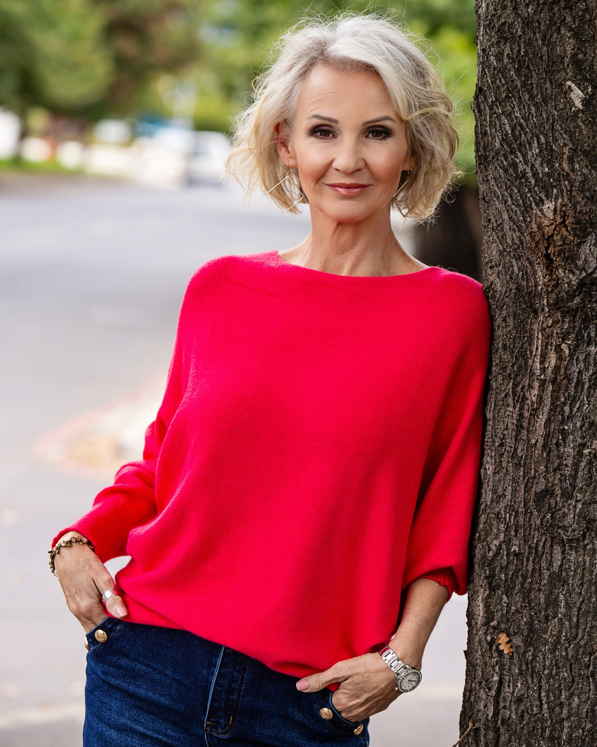 Cashmere Feel Knit | Deep Coral
