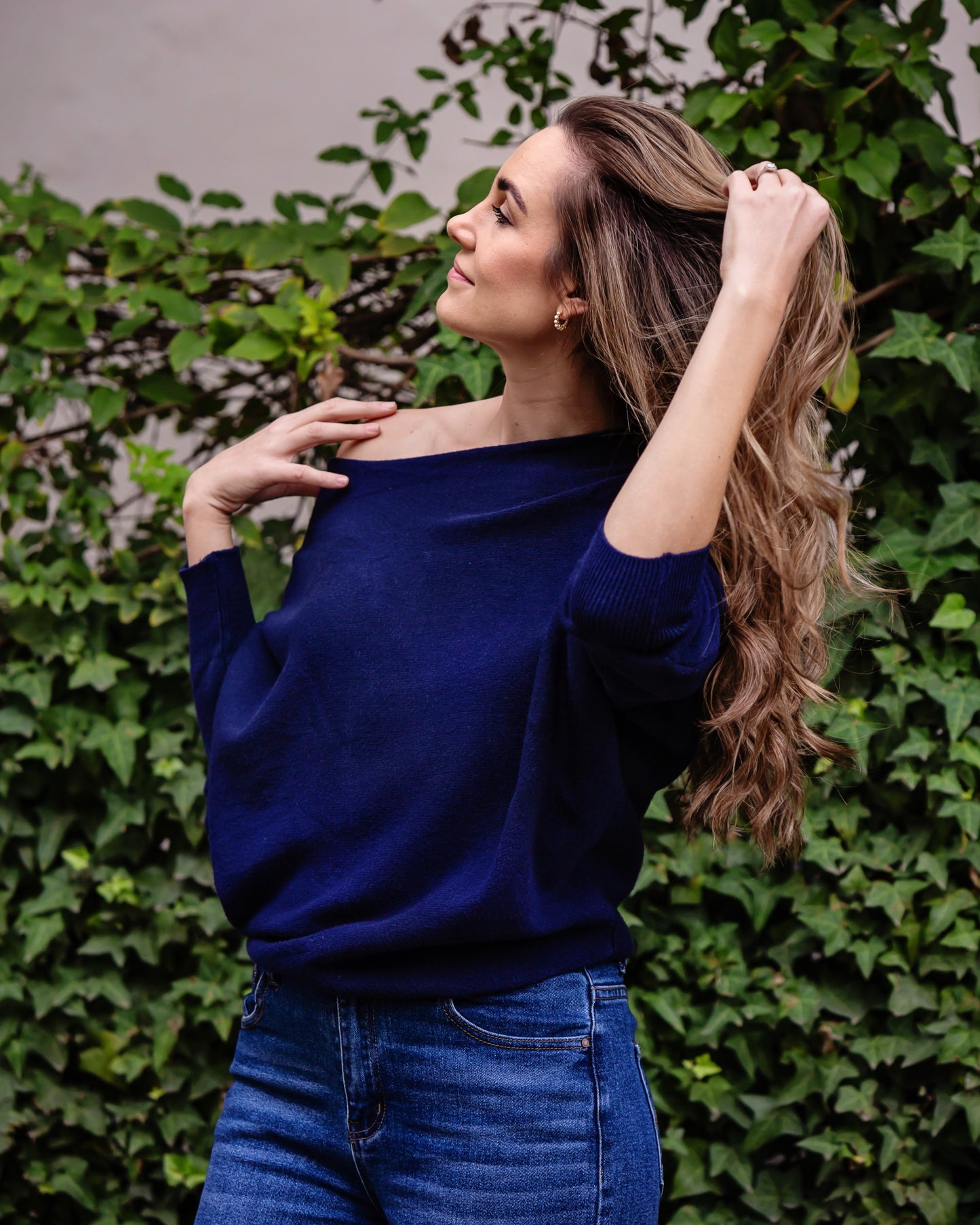 Cashmere Feel Knit | Navy