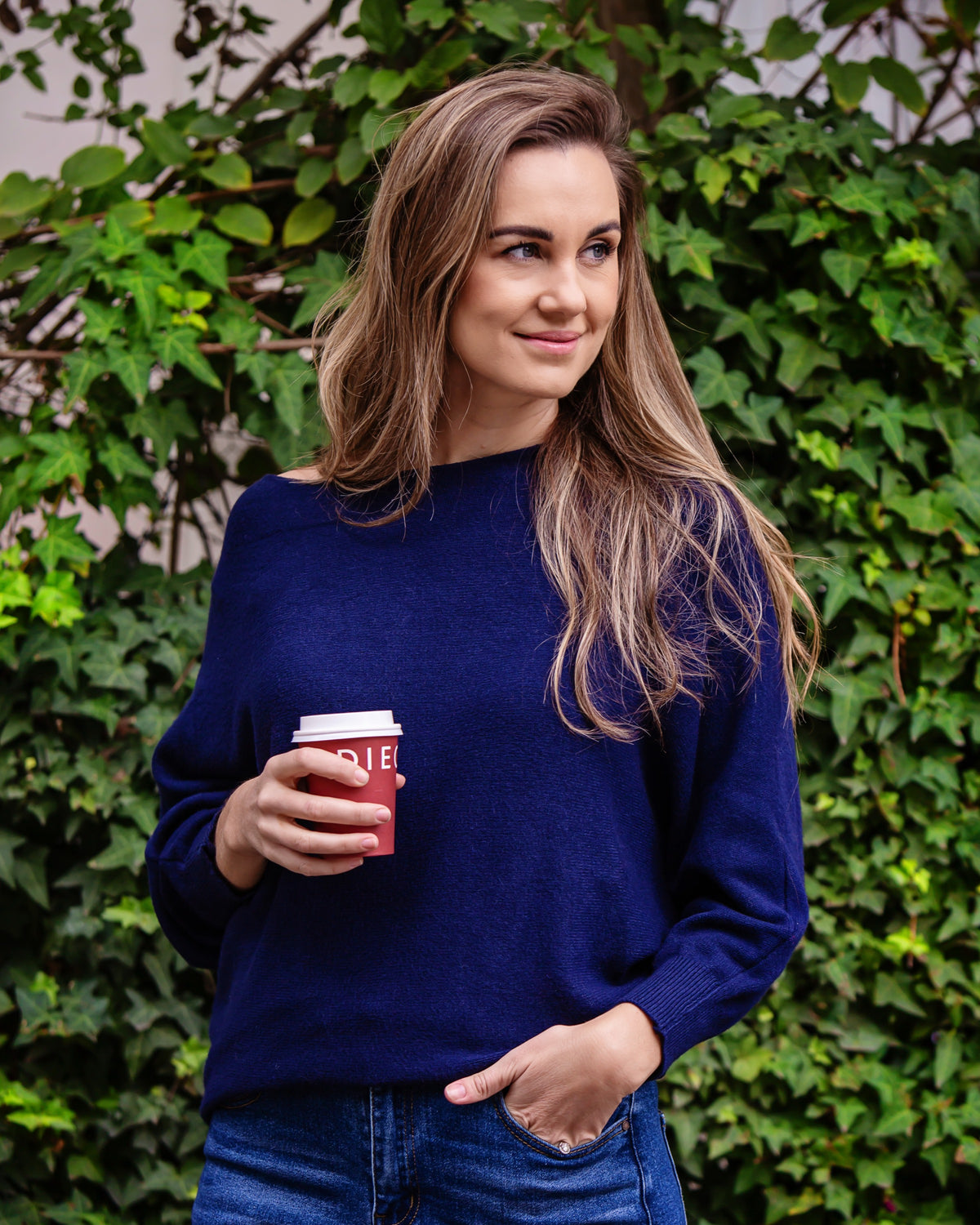 Cashmere Feel Knit | Navy