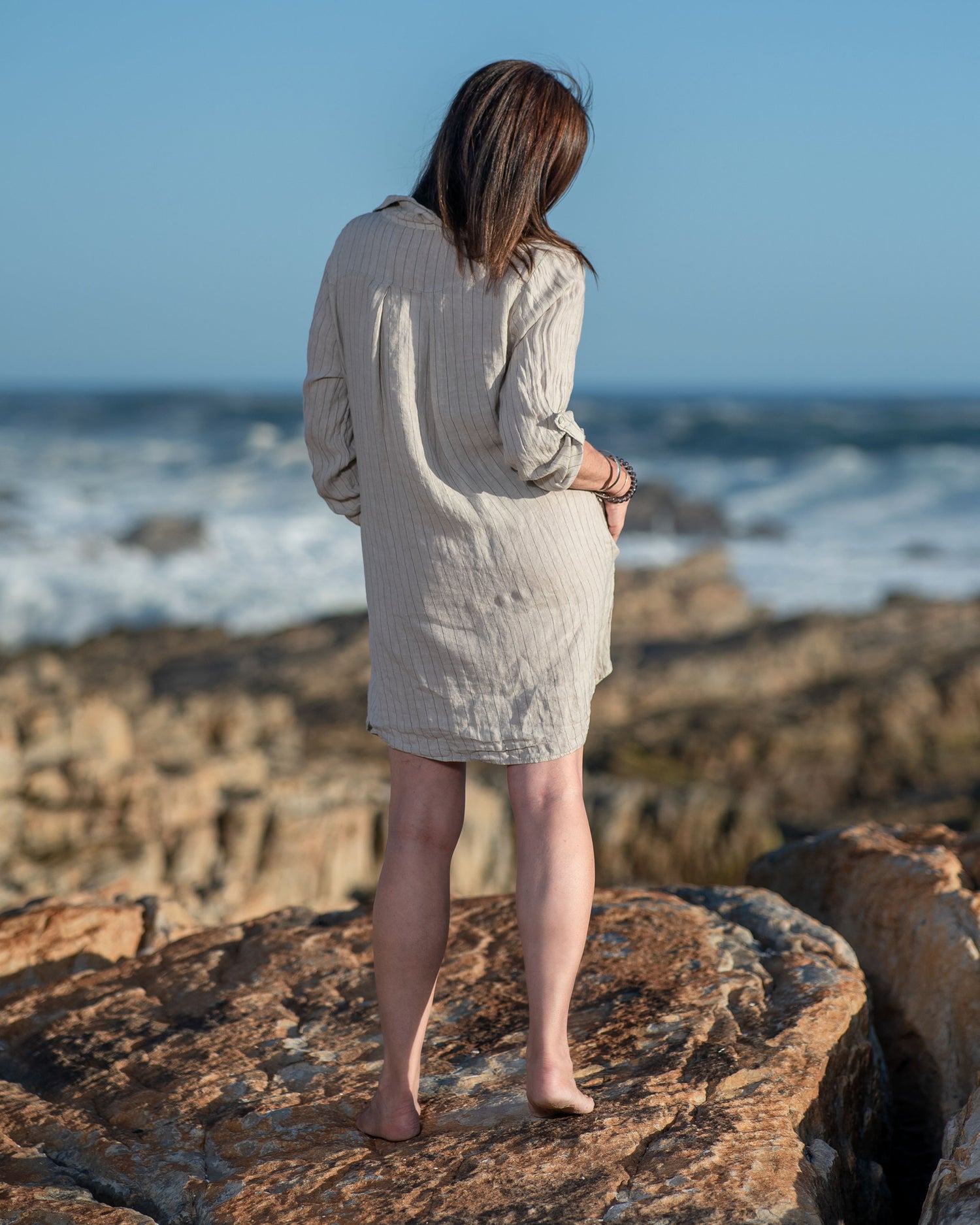 Get ready to embrace the season in effortless elegance with our Linen Midi Summer Dress. Crafted with care and designed for those who appreciate both comfort and fashion, this dress is your go-to choice for warm-weather adventures, whether you're strolling through the city streets or enjoying a sunny day at the beach