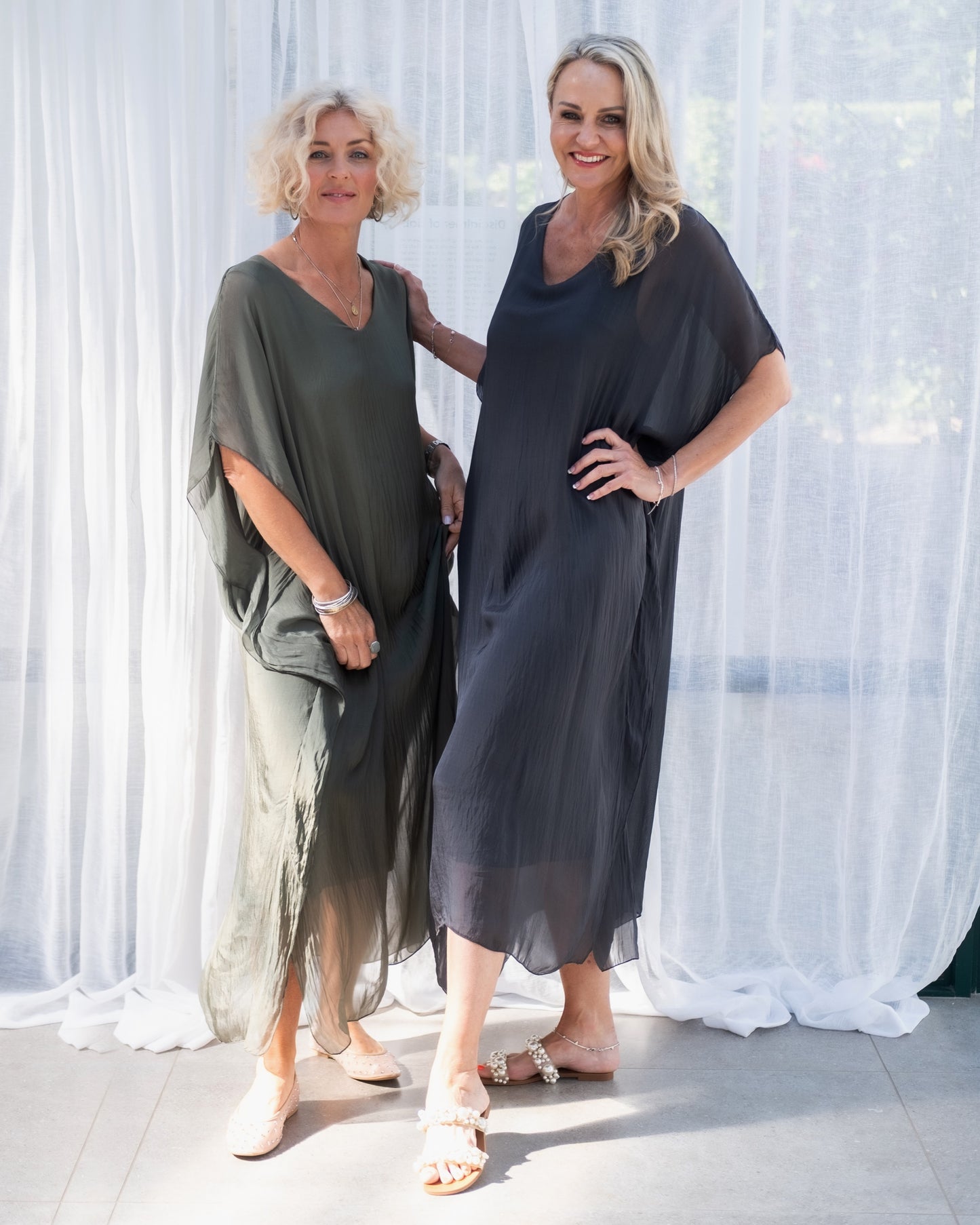 Charming Creations Silk Dress | Olive