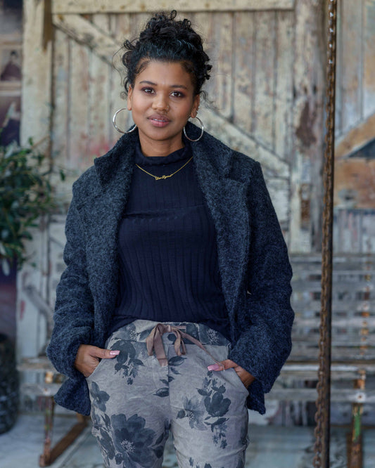 Chic Moment Blazer | Charcoal