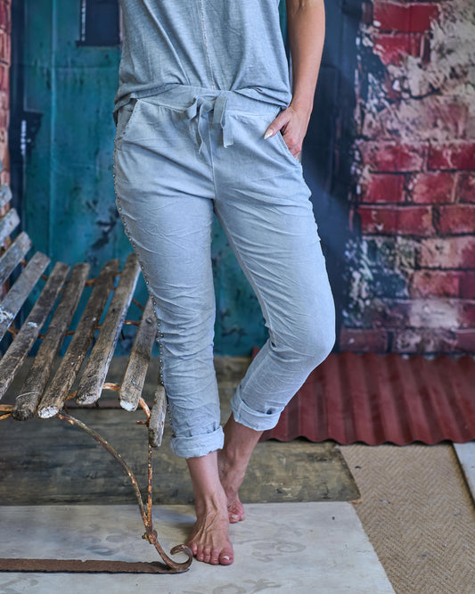 City Lights Drawstring Pants | Grey
