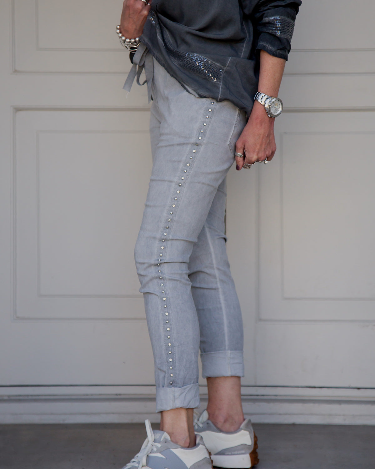 City Lights Drawstring Pants | Grey