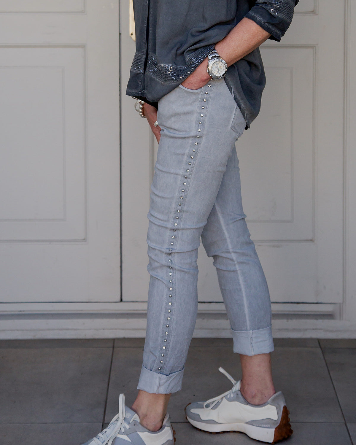 City Lights Drawstring Pants | Grey