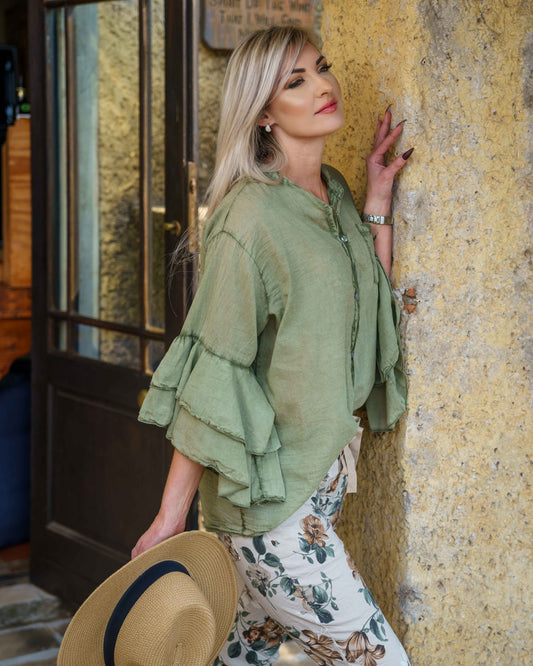 Cloud Sleeve Top | Olive