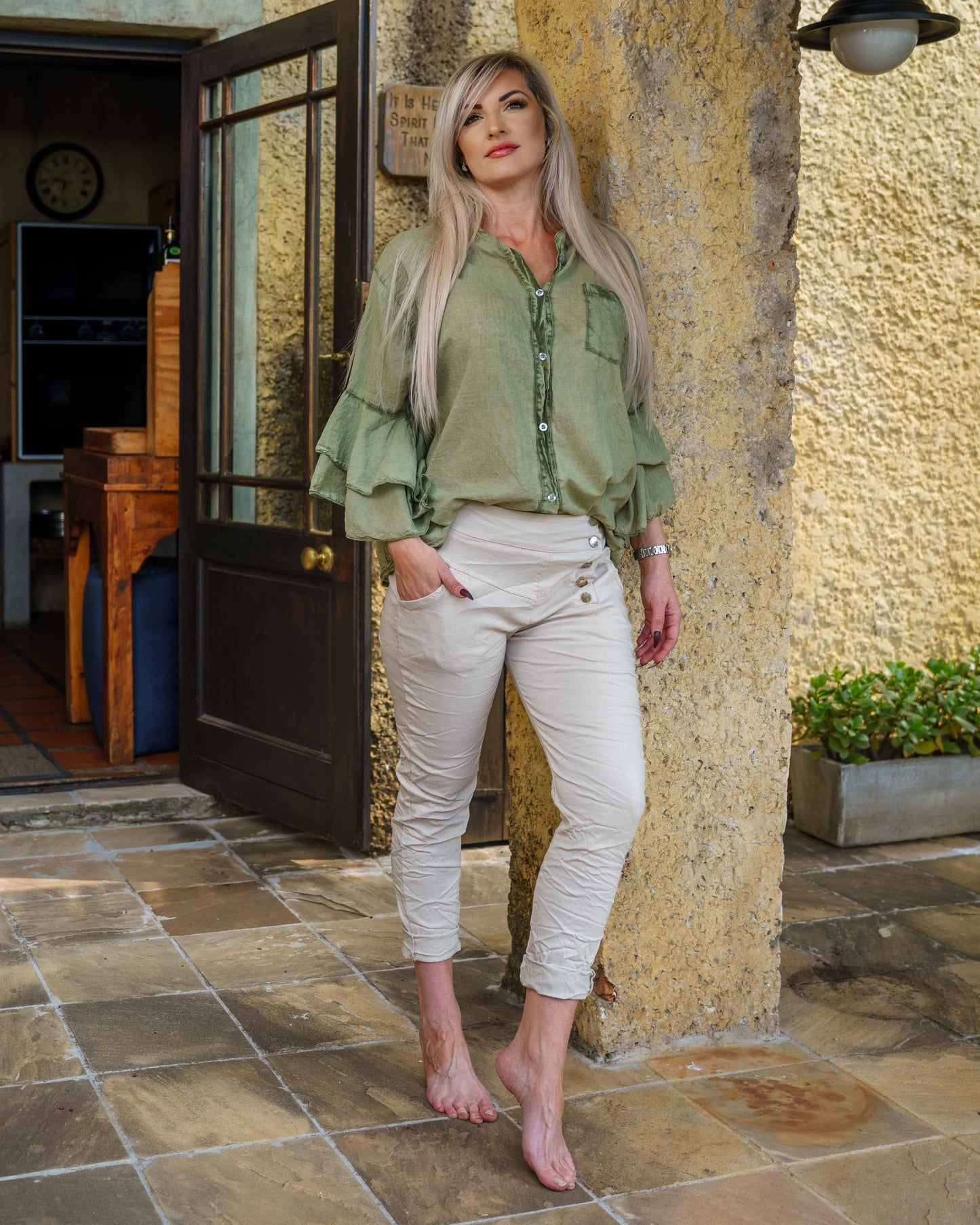 Cloud Sleeve Top | Olive
