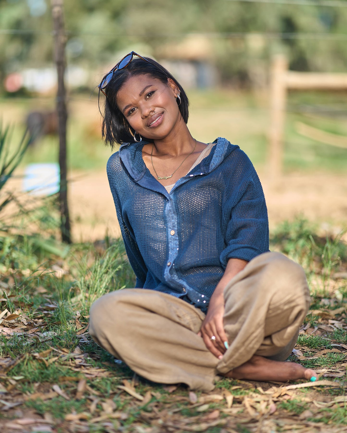 Cloudlight Hoodie Top | Navy