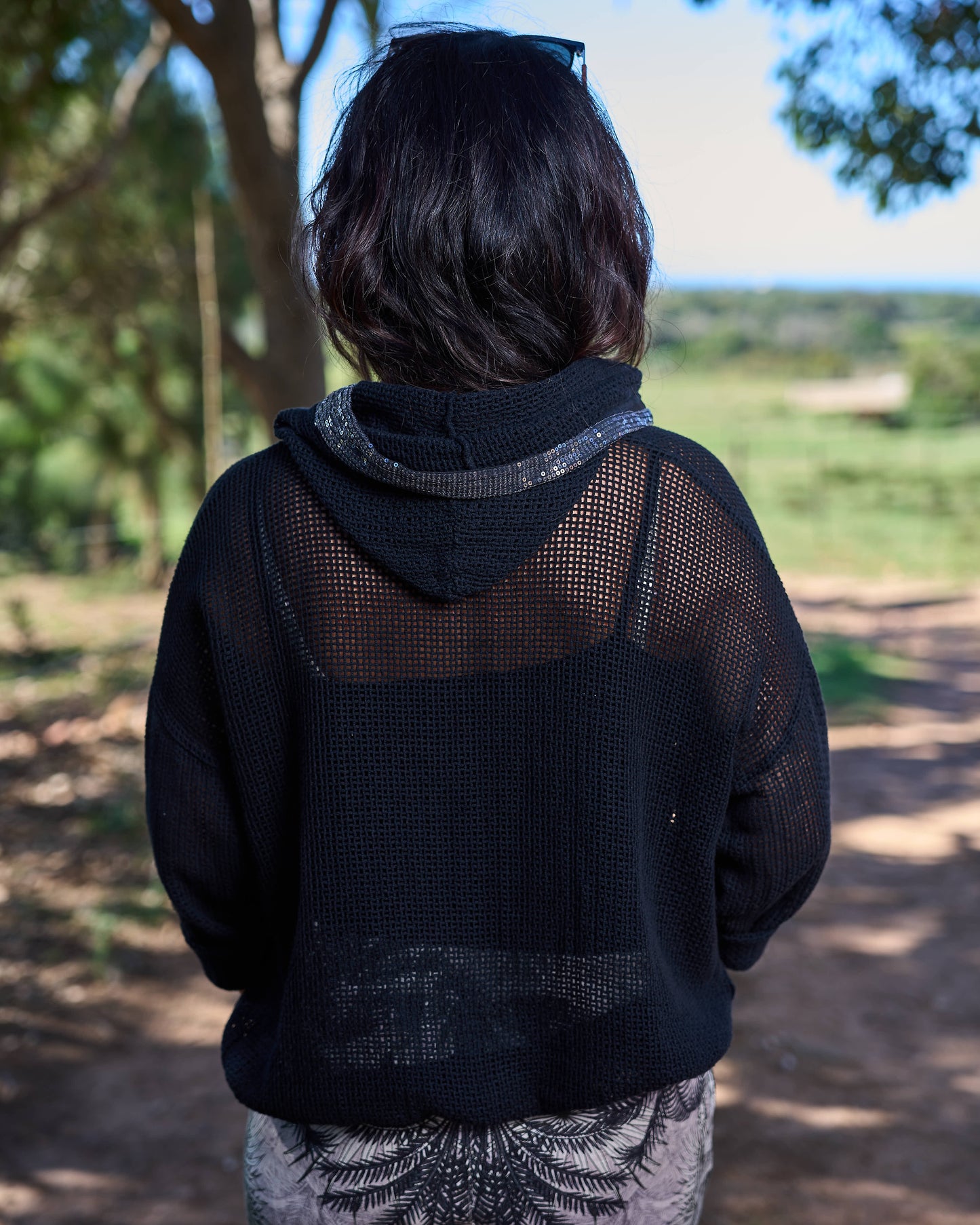 Cloudlight Hoodie Top | Black