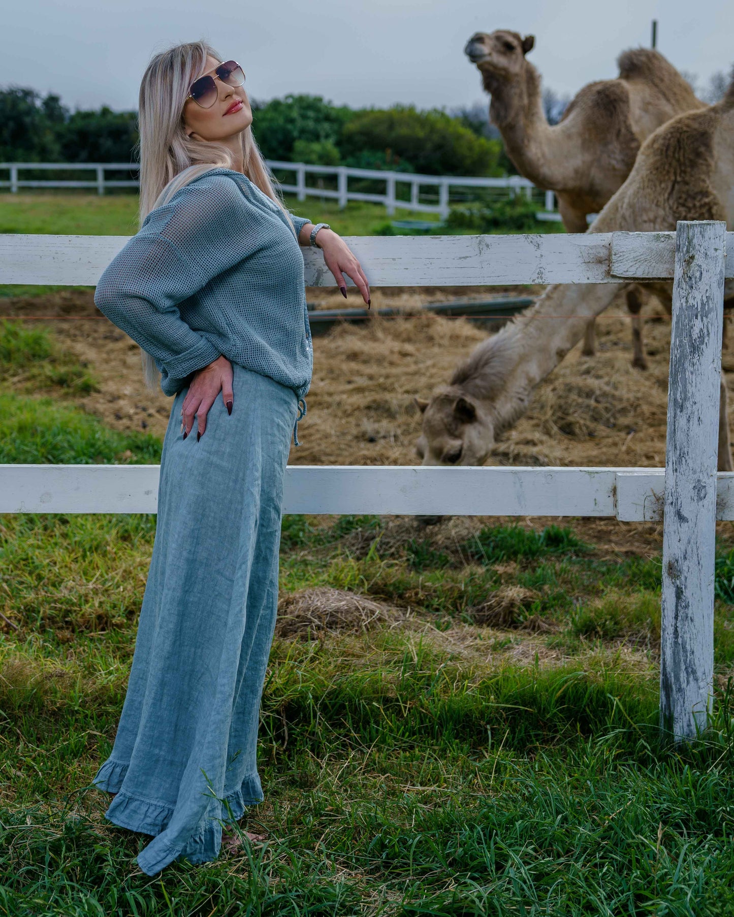 Cloudlight Linen Hoodie Top | Sage