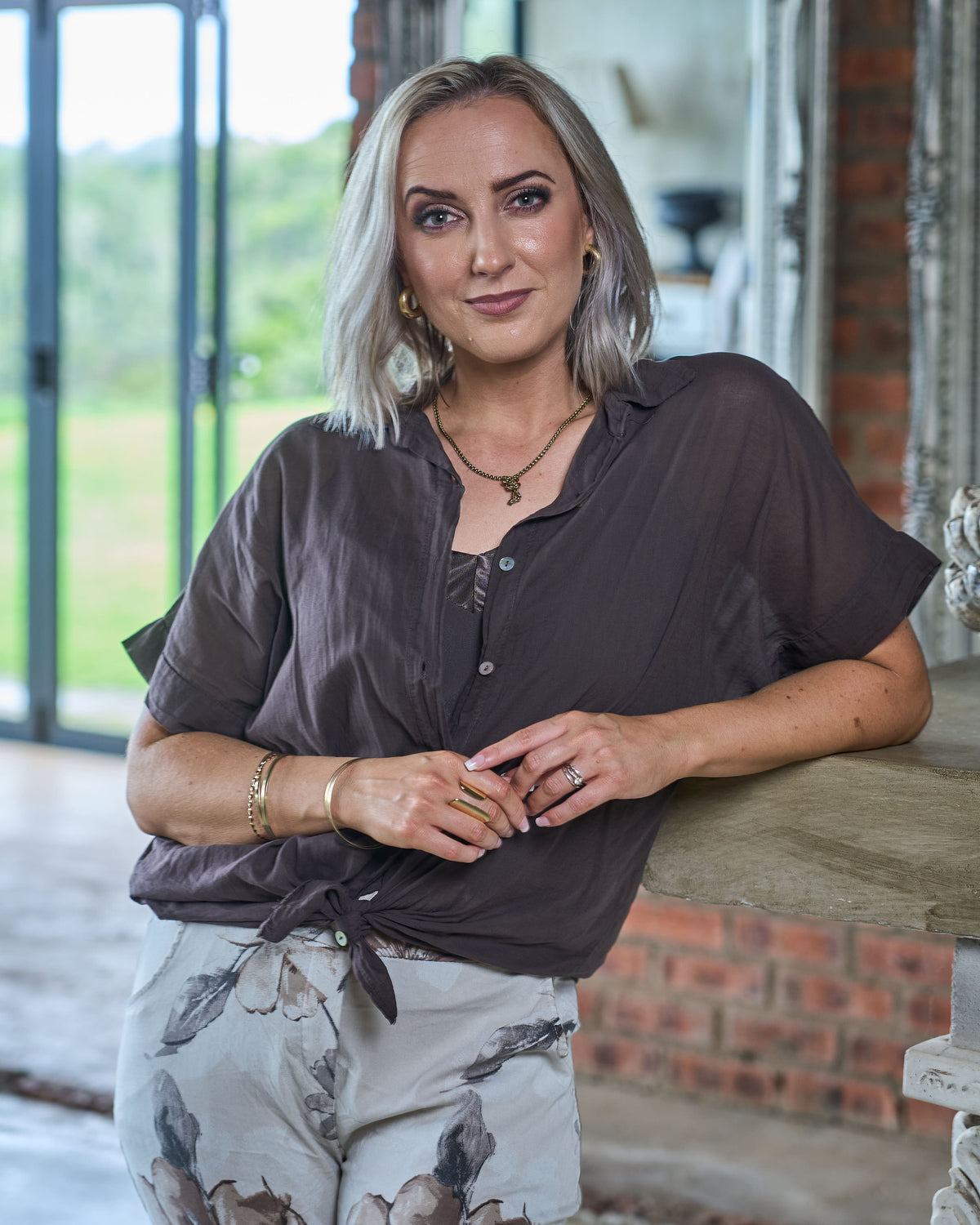 Coastal Calm Shirt | Chocolate