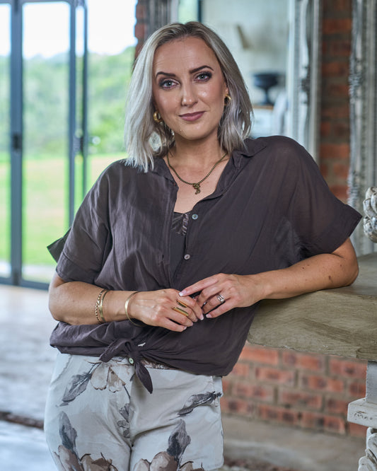 Coastal Calm Shirt | Chocolate