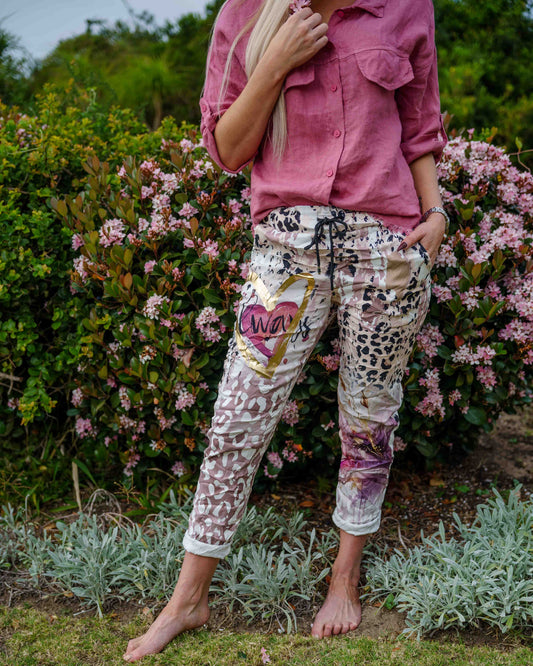 Bright Side Drawstring Pants | Barely Mauve