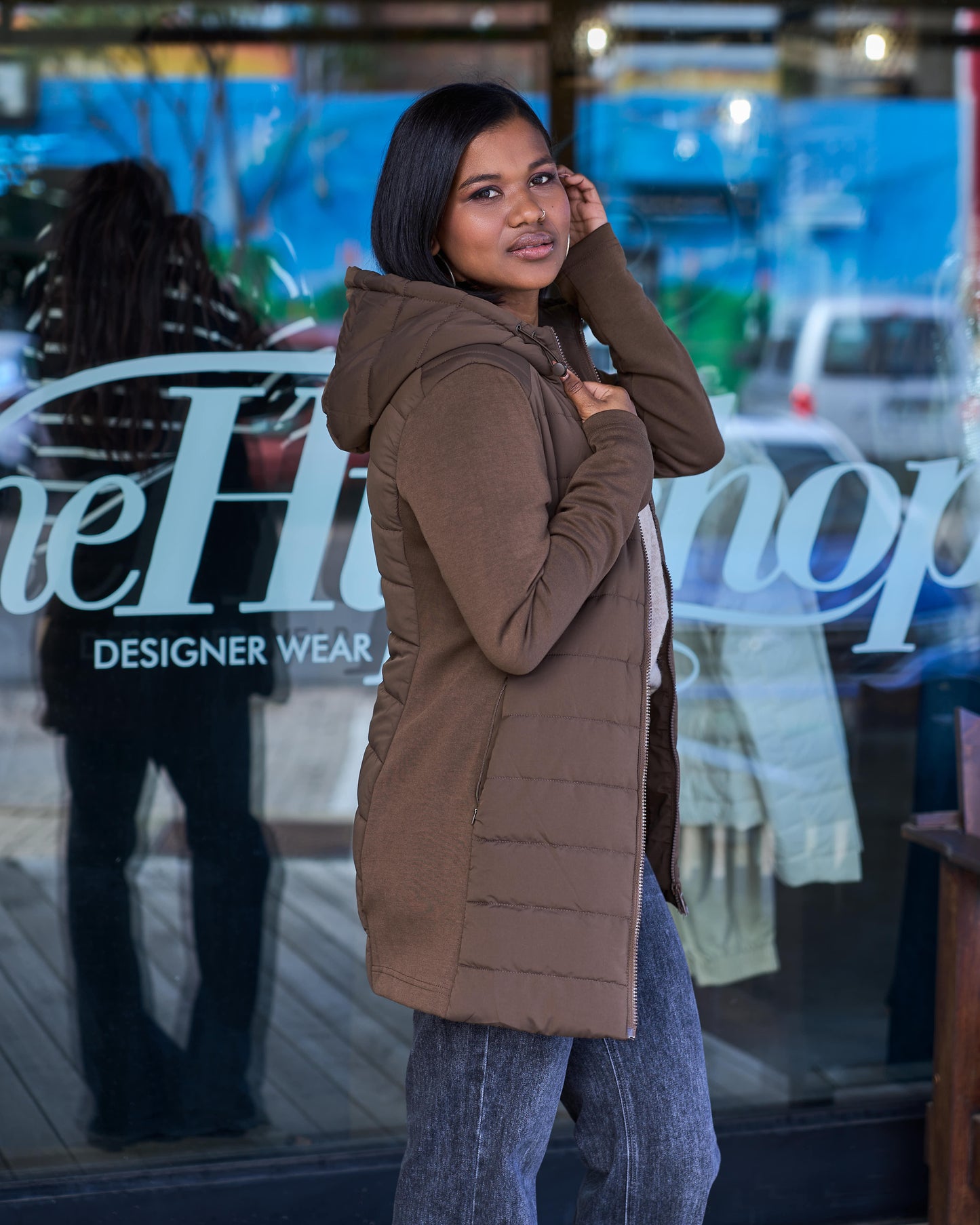 Curve Line Jacket | Chocolate