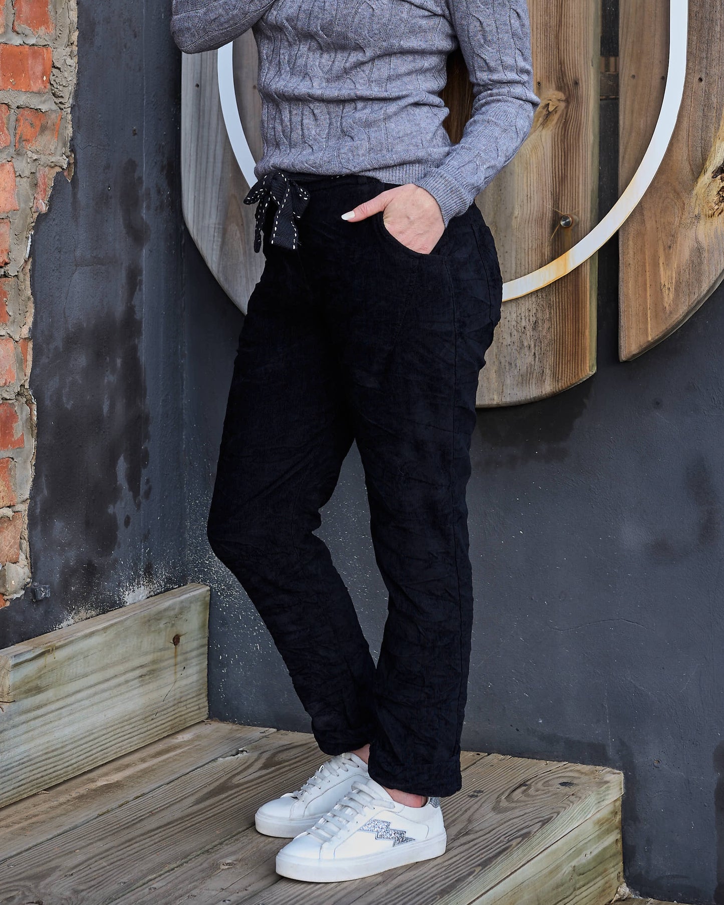 Daily Dash Belted Pants | Black