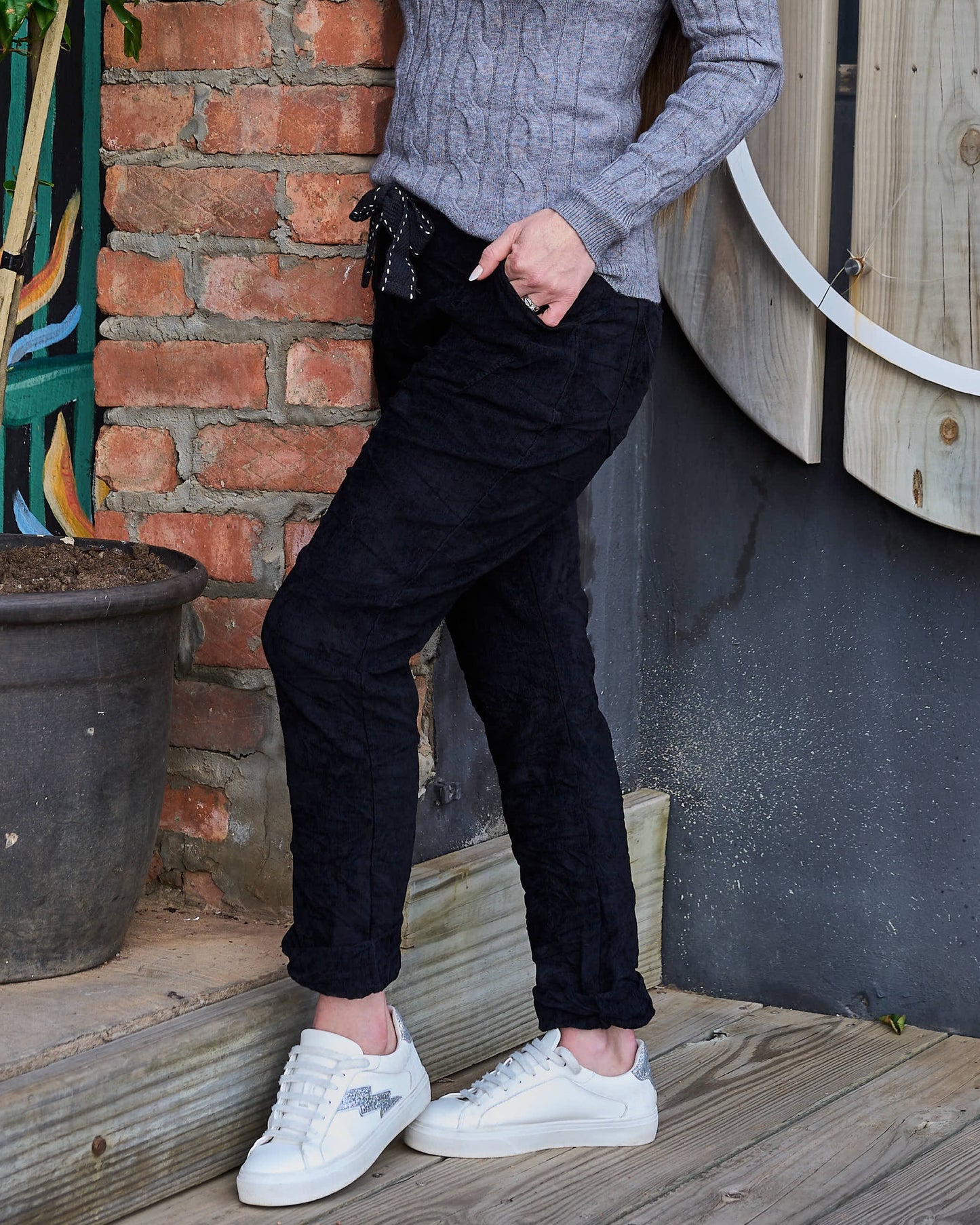Daily Dash Belted Pants | Black