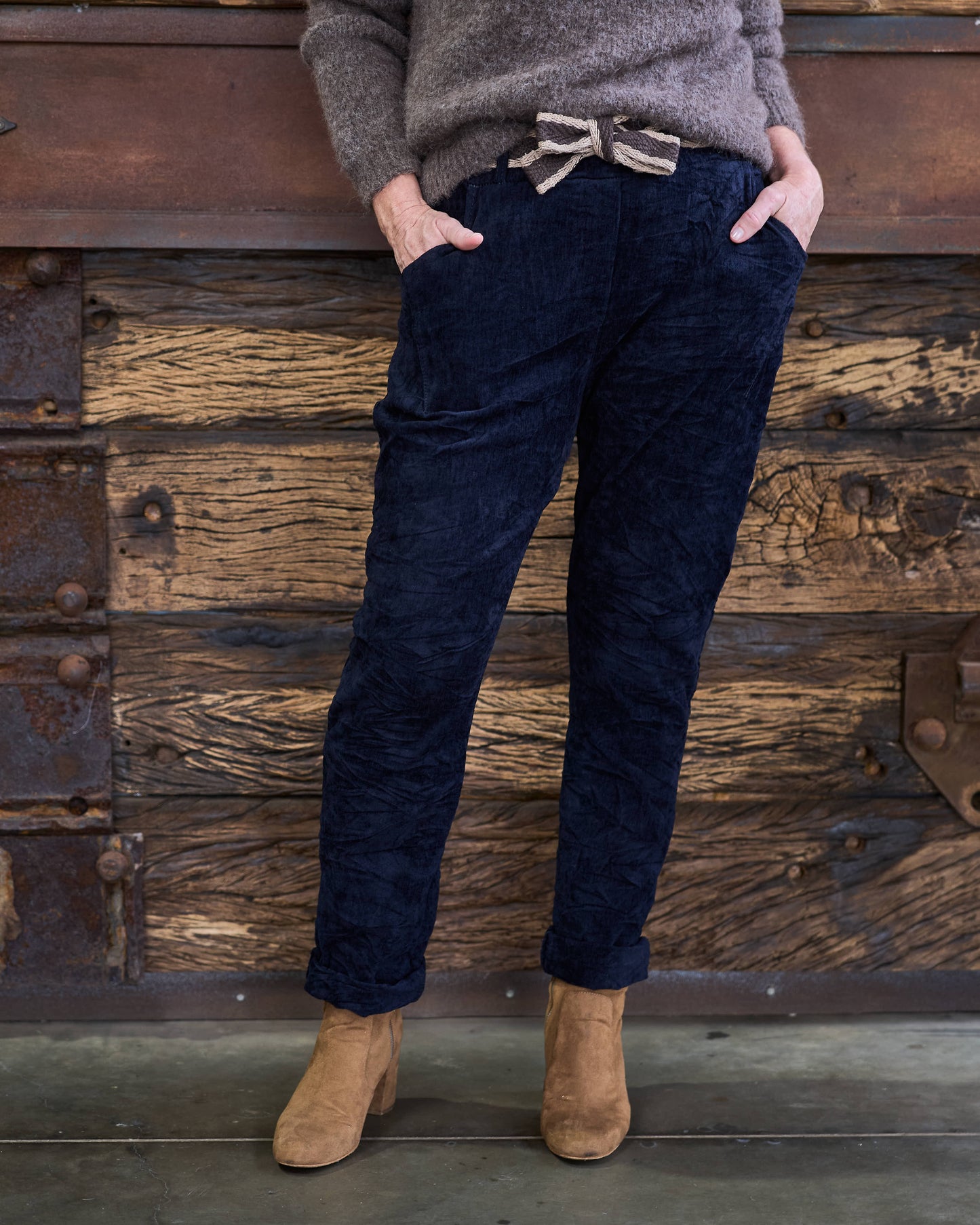 Daily Dash Belted Pants | Navy