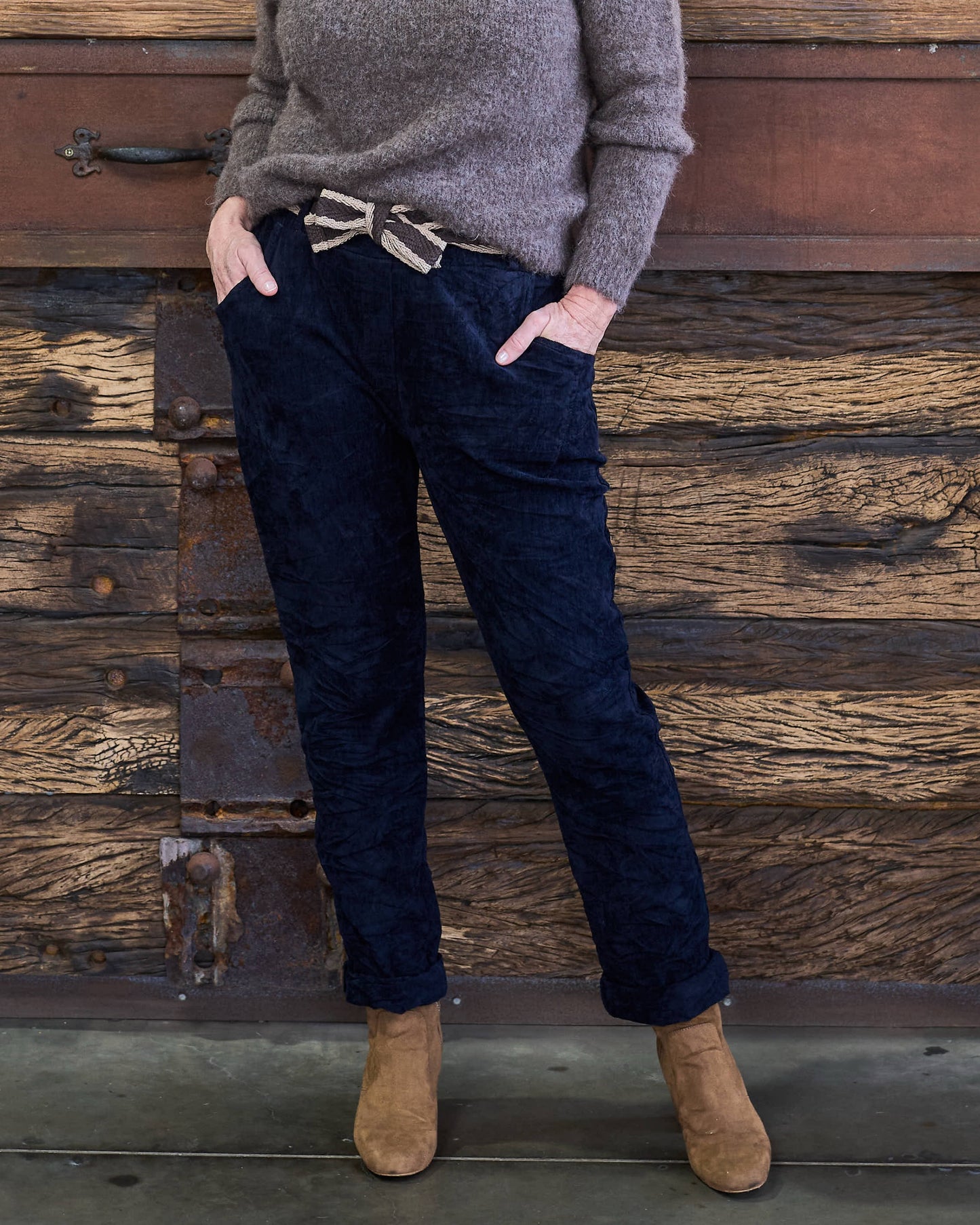 Daily Dash Belted Pants | Navy