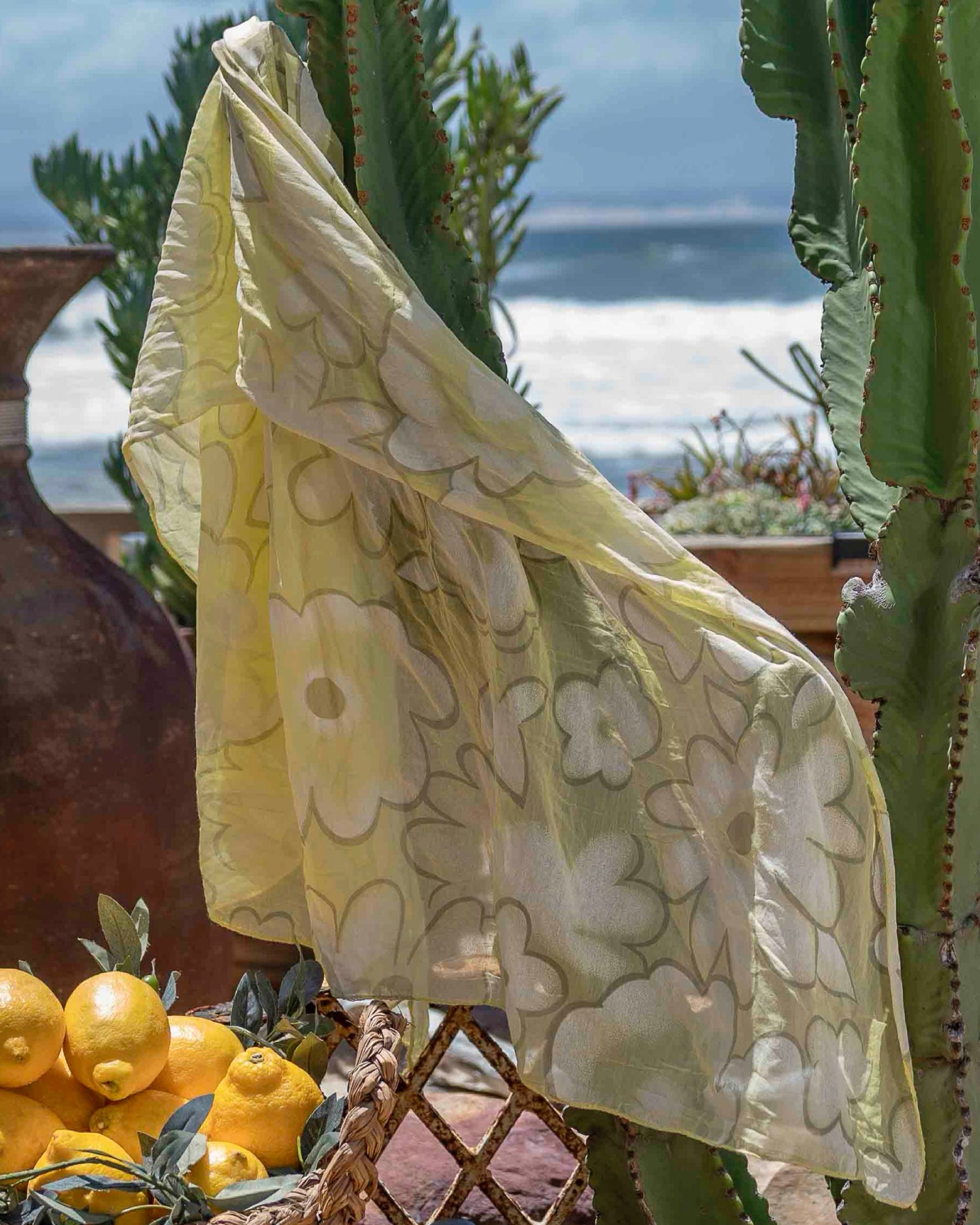Daisy Flower Scarf | Sorbet Yellow