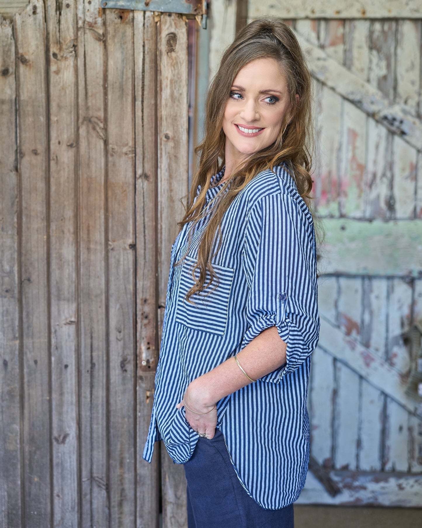 Dolce Stripe Shirt | Navy