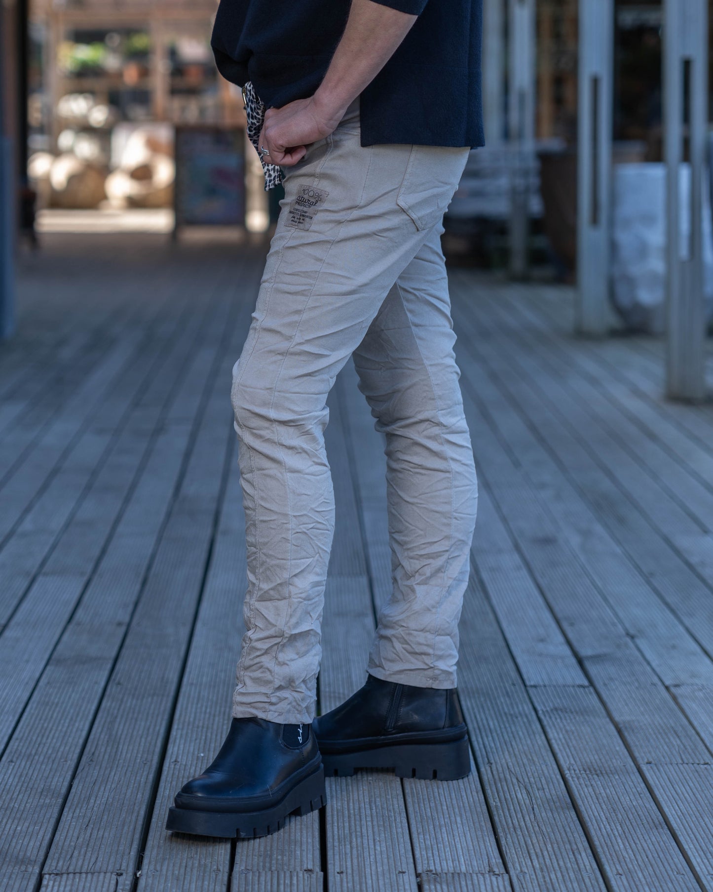 Double Take Drawstring Belted Pants | Stone