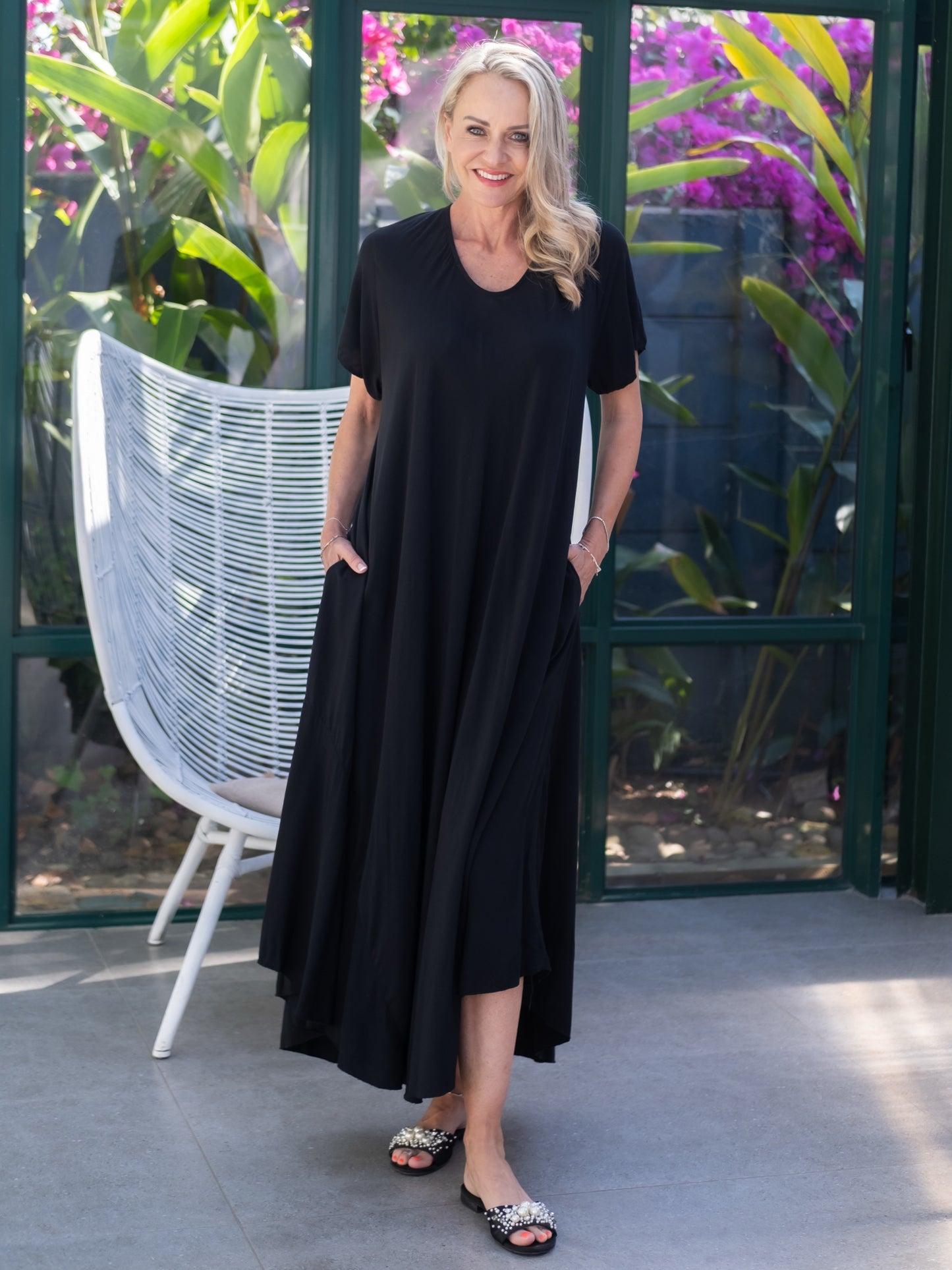 Dream Drape Dress | Black