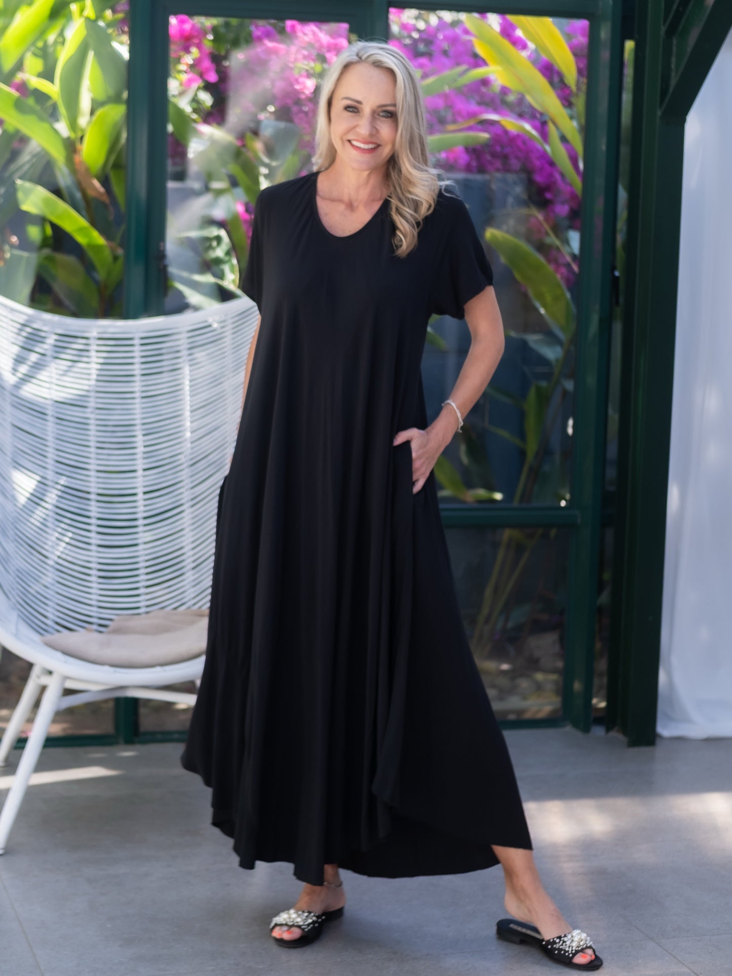 Dream Drape Dress | Black