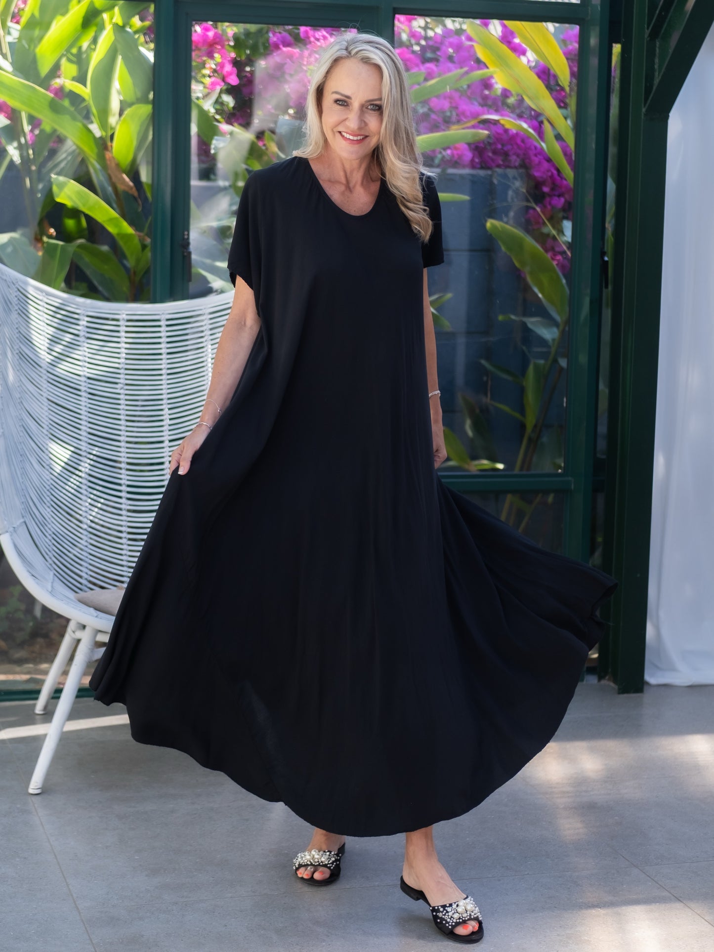 Dream Drape Dress | Black